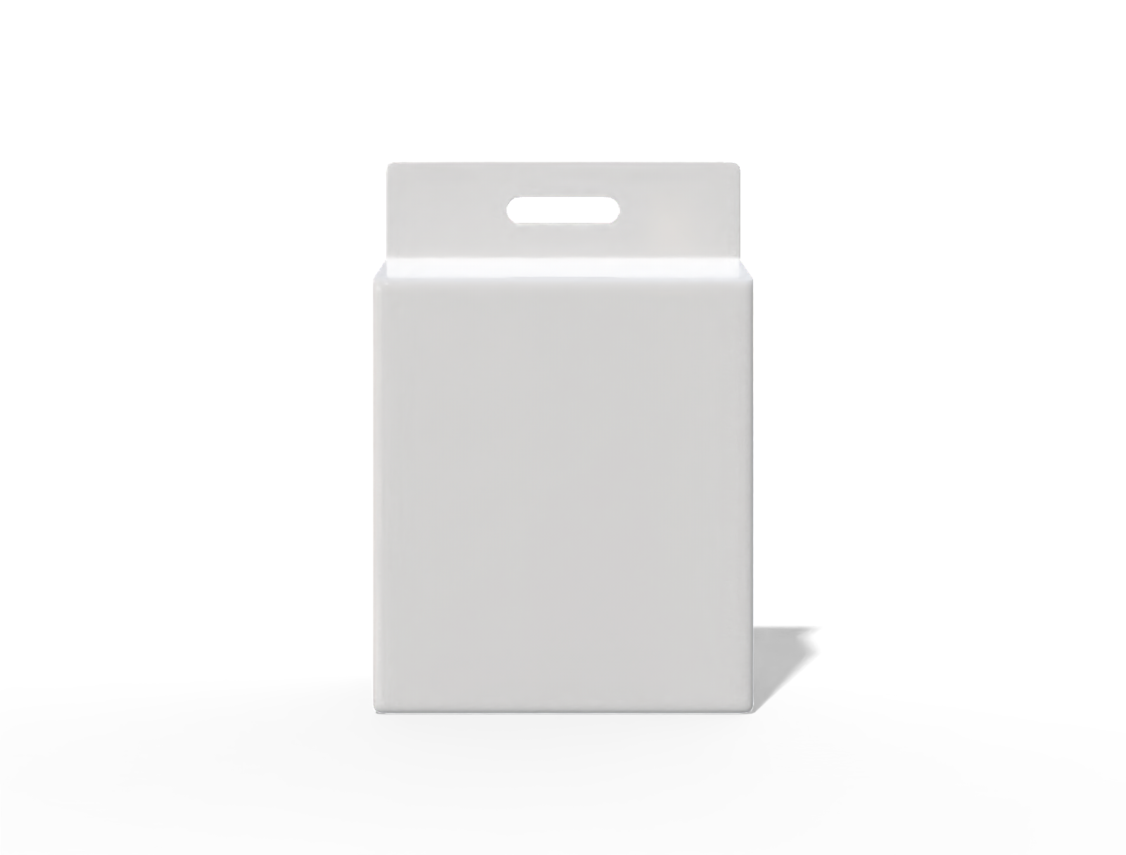 22 × 15 × 33 four-side seal food pouch with handle — Glossy plastic