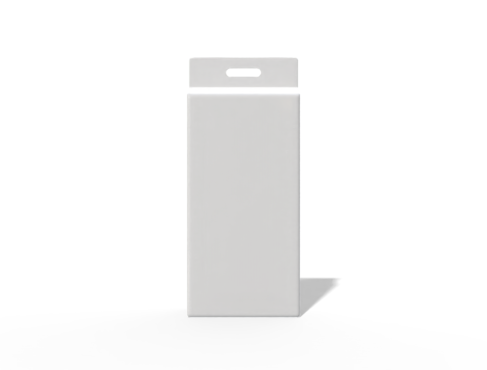 23 × 12 × 53 tall four-side seal pouch with handle — Glossy plastic