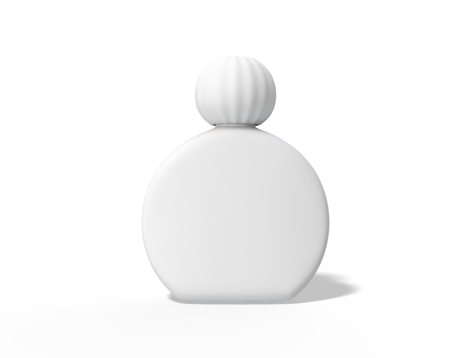 Round perfume bottle — Glossy glass
