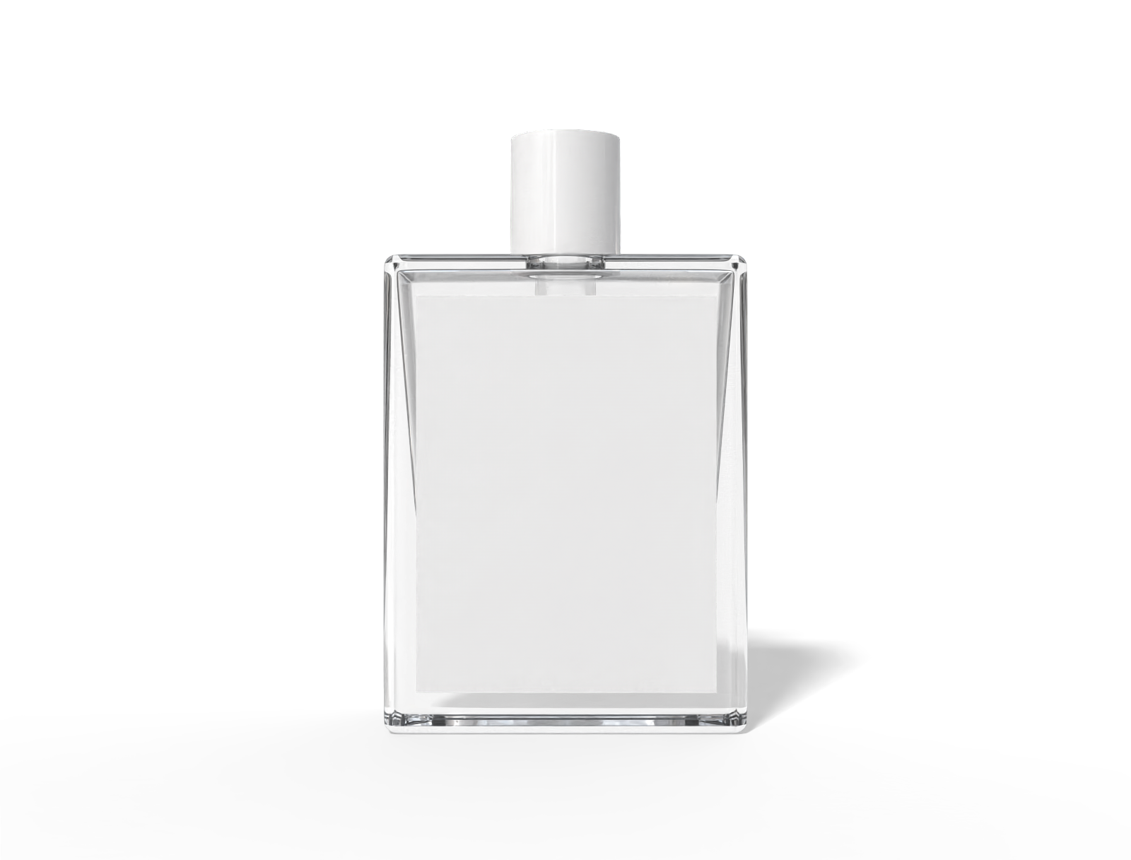 Square perfume bottle — Glossy glass