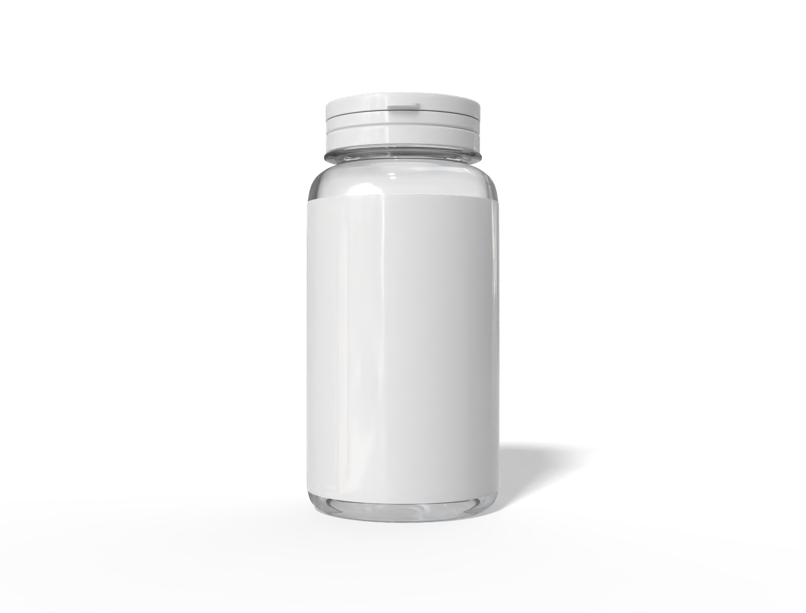 500 ml vitamin bottle — Clear glossy plastic
