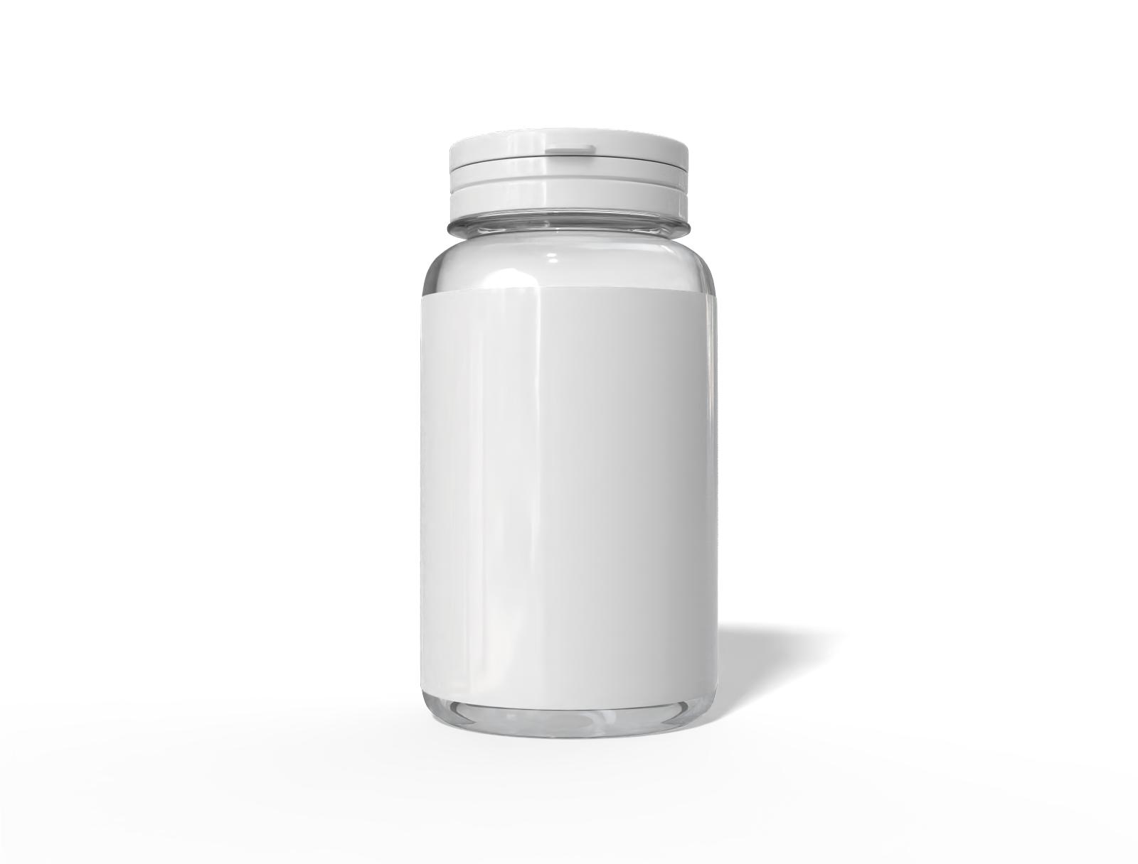 300 ml supplement bottle — Clear glossy plastic