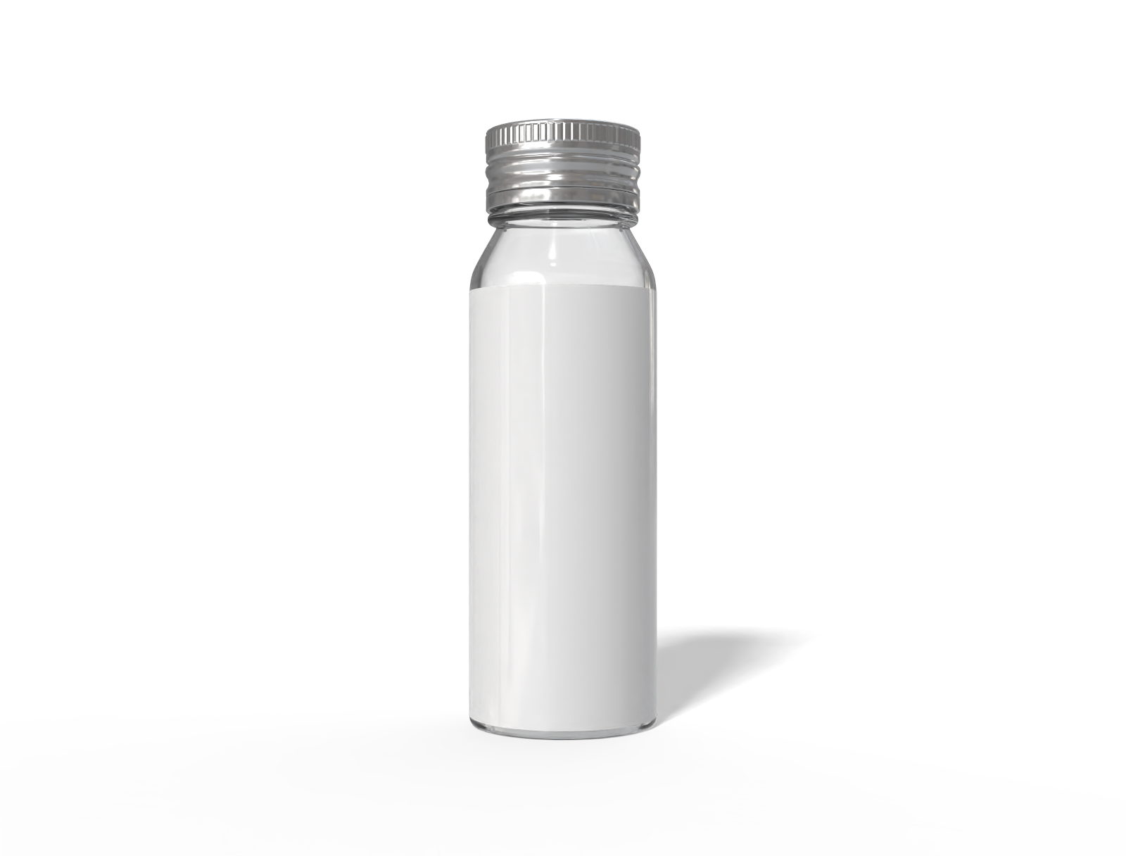 50 ml syrup bottle product — Glossy glass