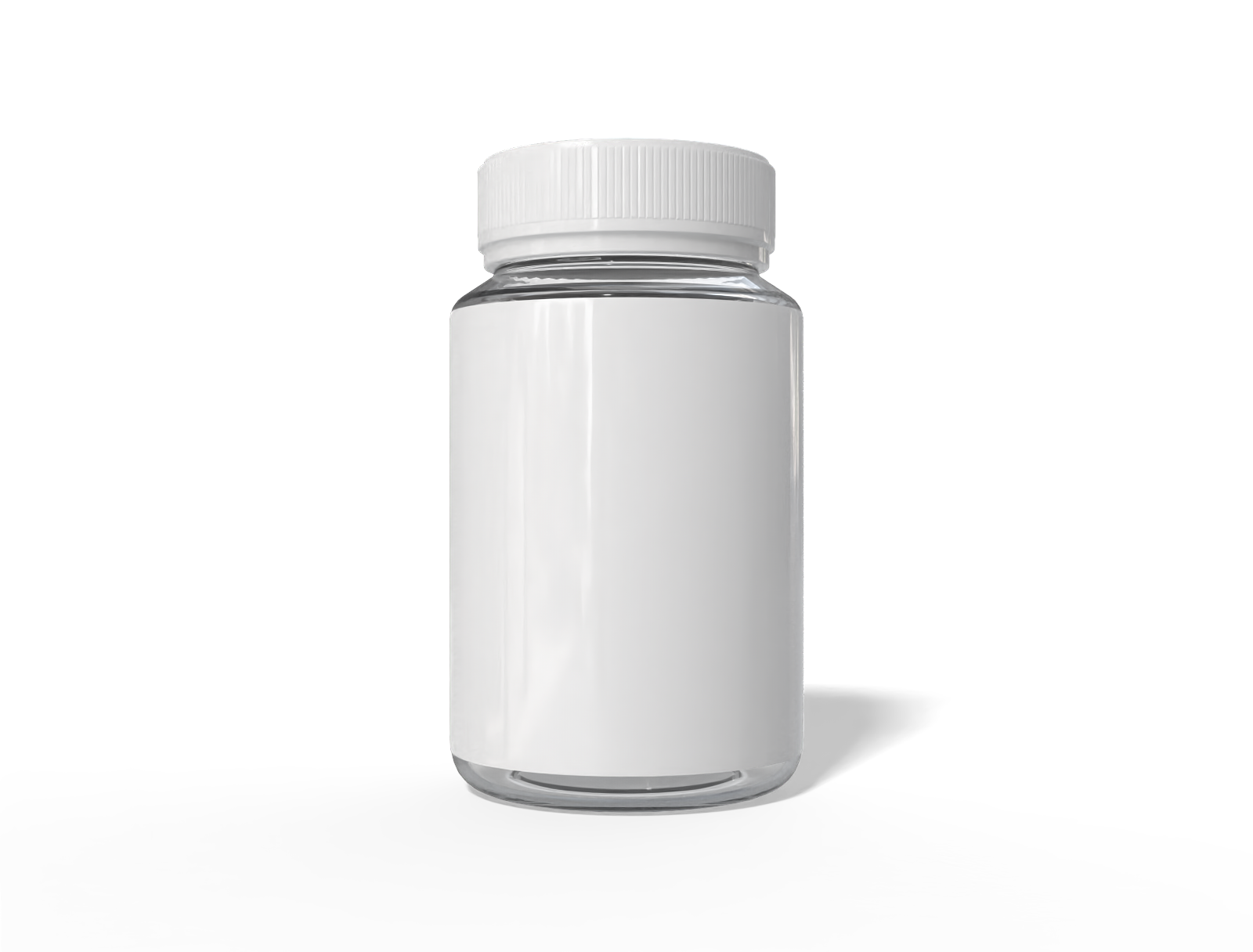 200 ml supplement amber bottle — Clear glossy plastic