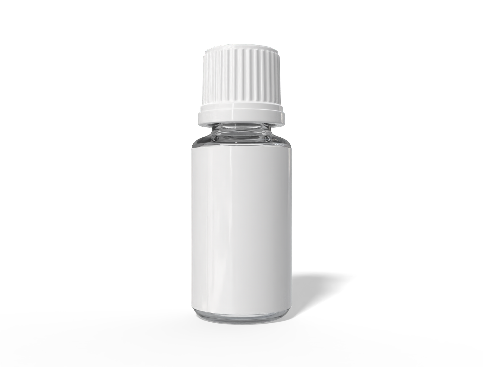Pill bottle — Clear glossy plastic