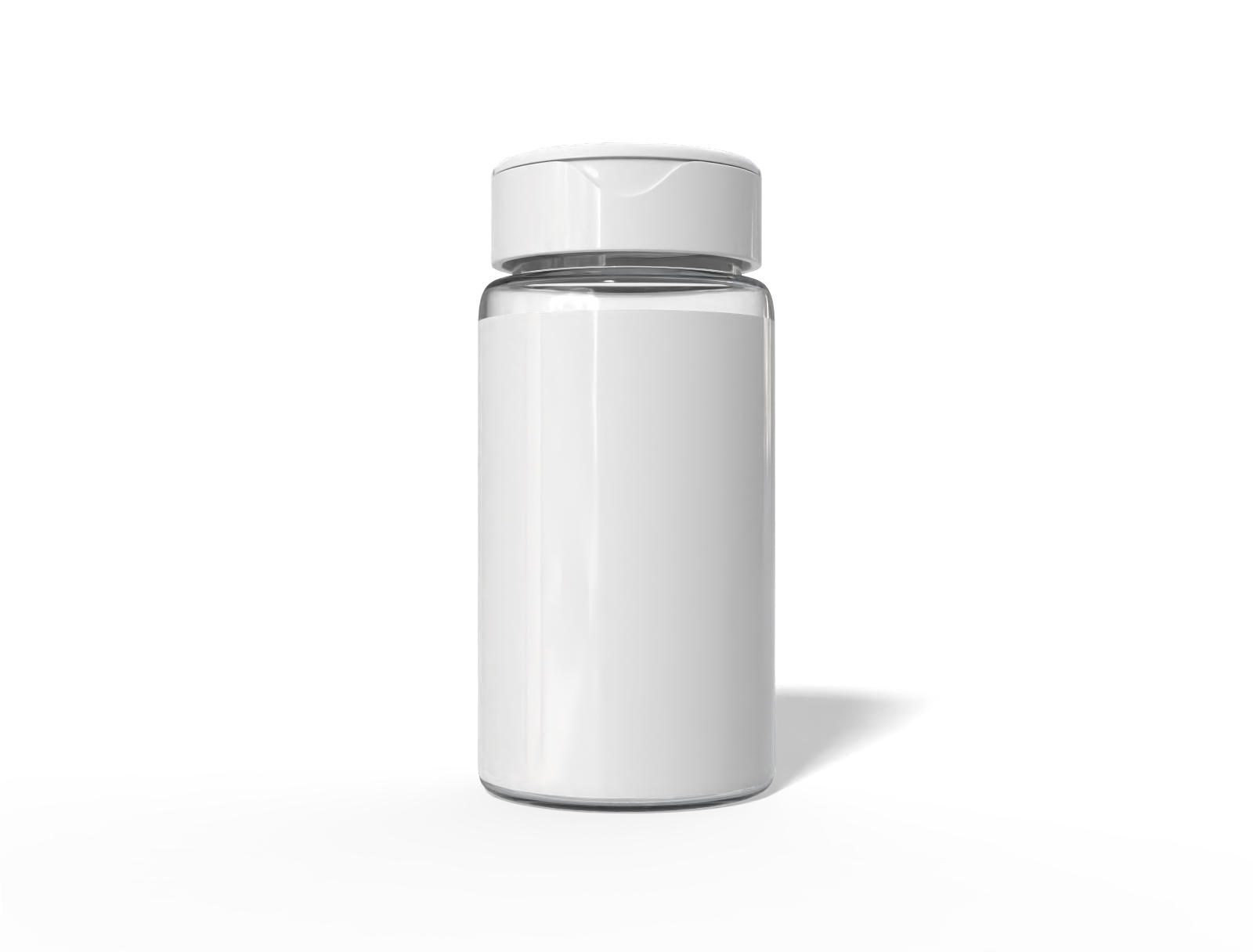 500 ml vitamin bottle — Clear glossy plastic