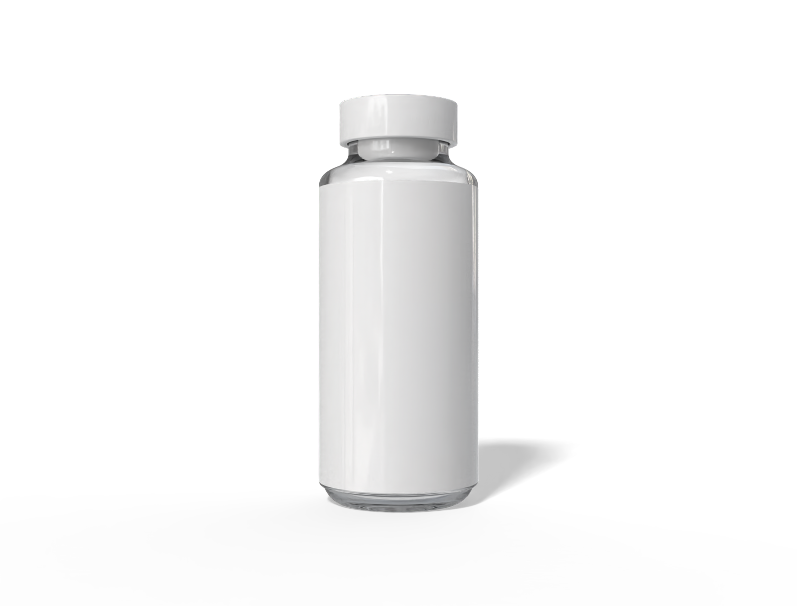 8 ml medicine bottle — Glossy glass