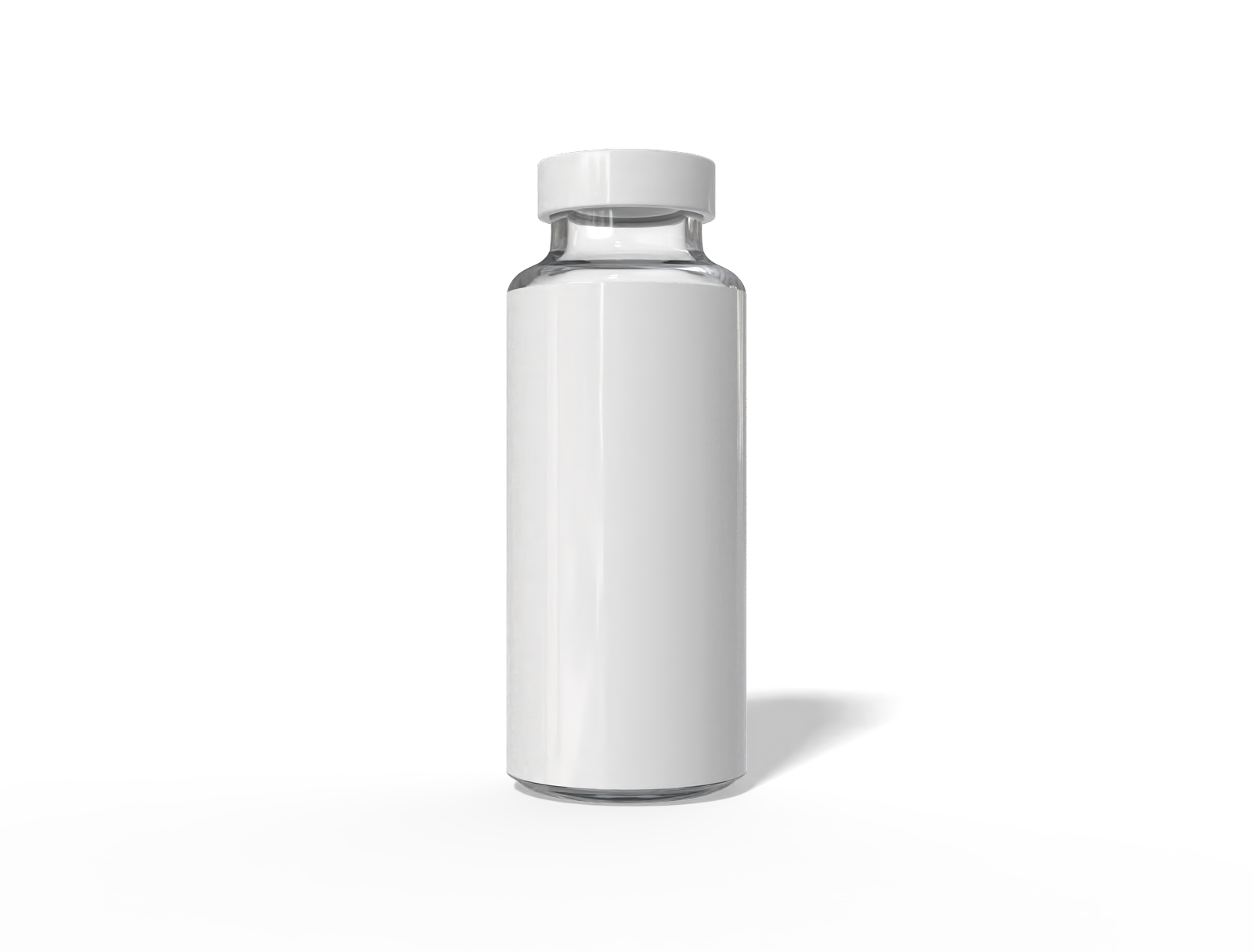 2 ml medicine bottle — Glossy glass