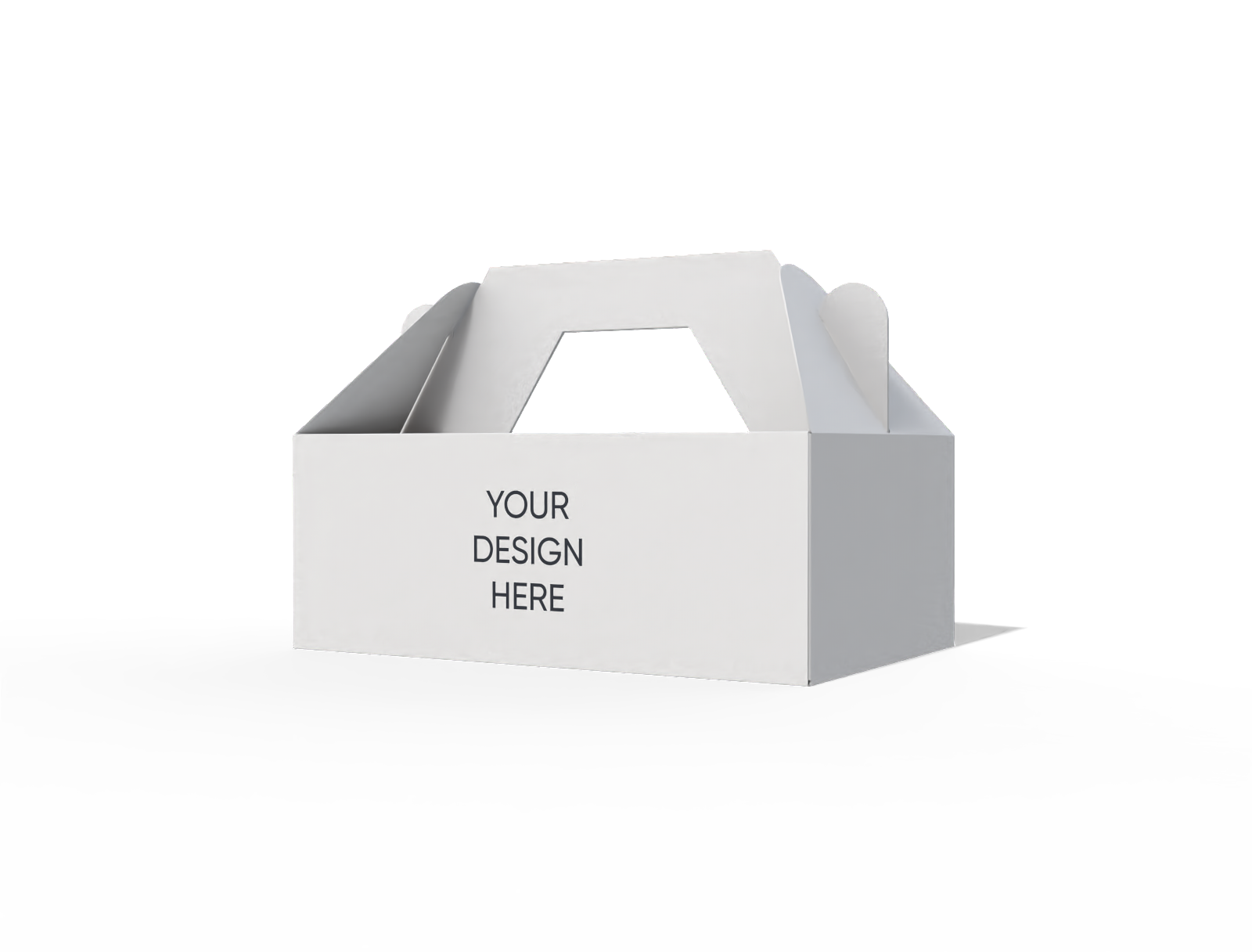 Custom plain gable box — White paperboard