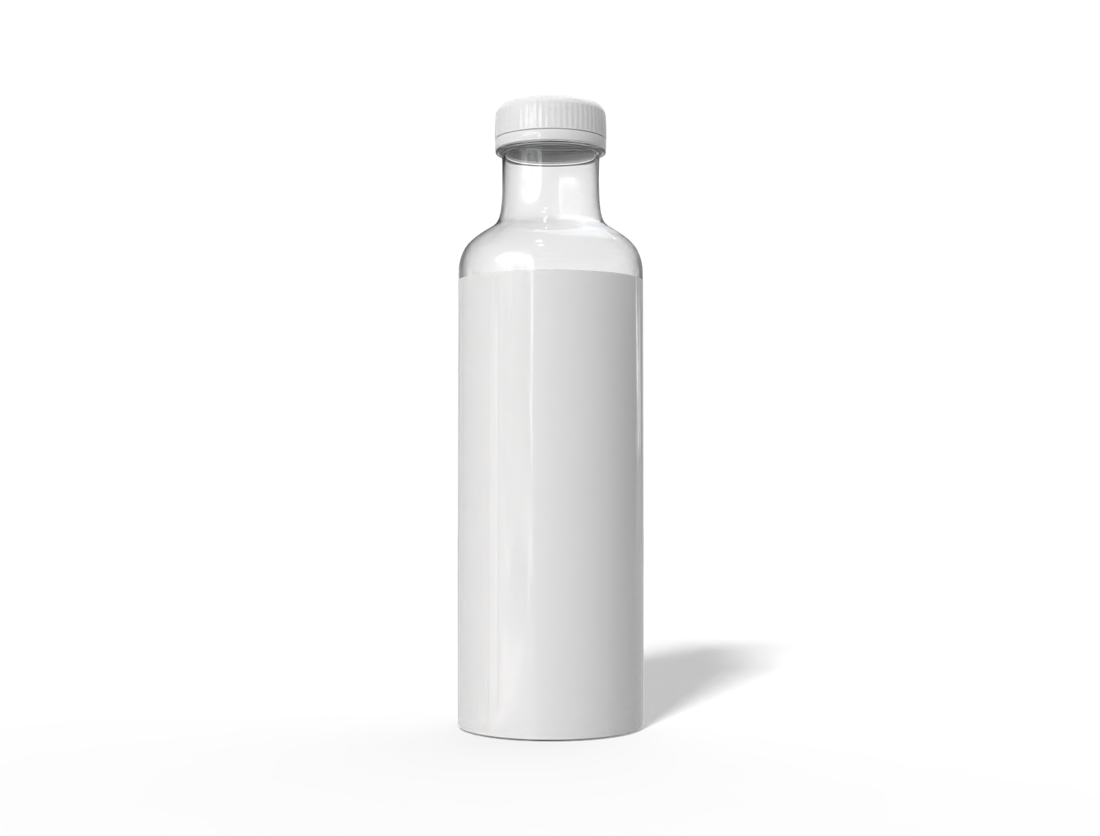 300 ml water bottle — Clear glossy plastic