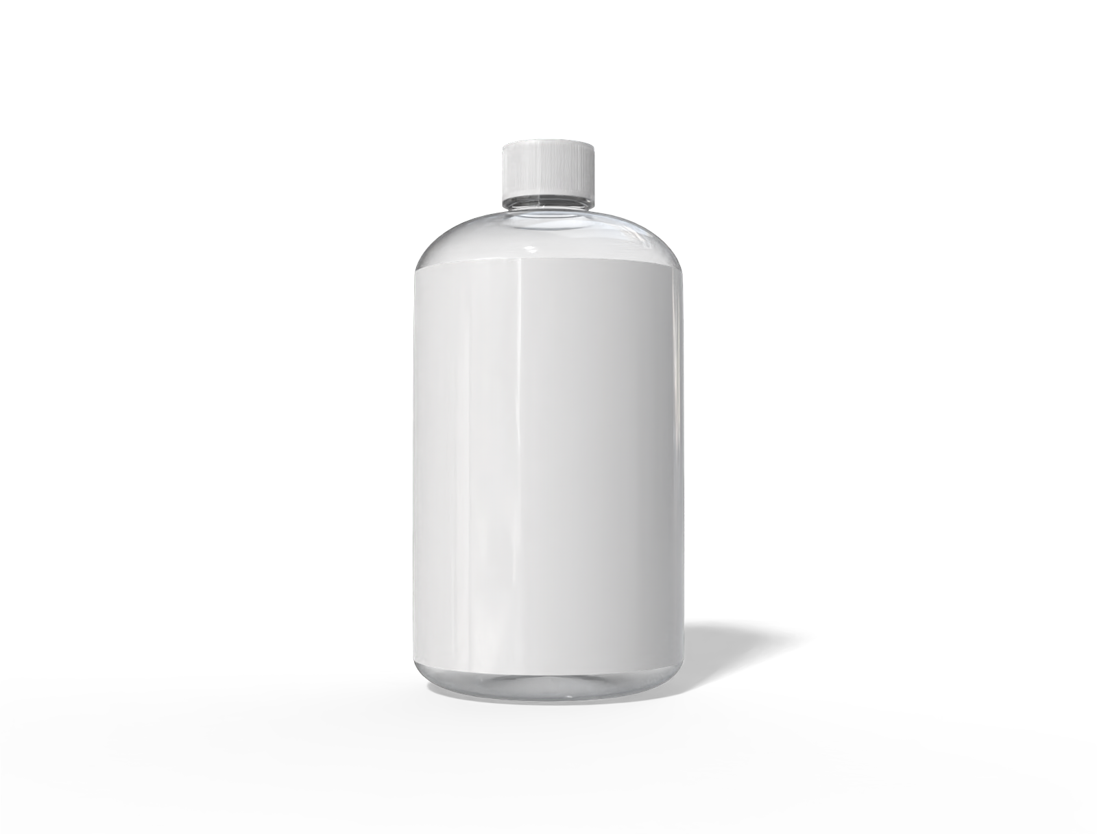400 ml plastic water bottle — Clear glossy plastic