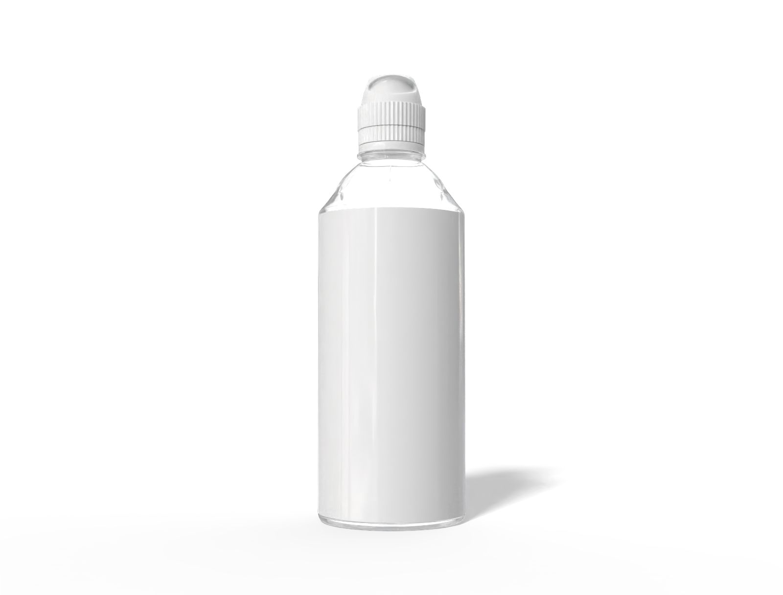 400 ml plastic water bottle — Clear glossy plastic