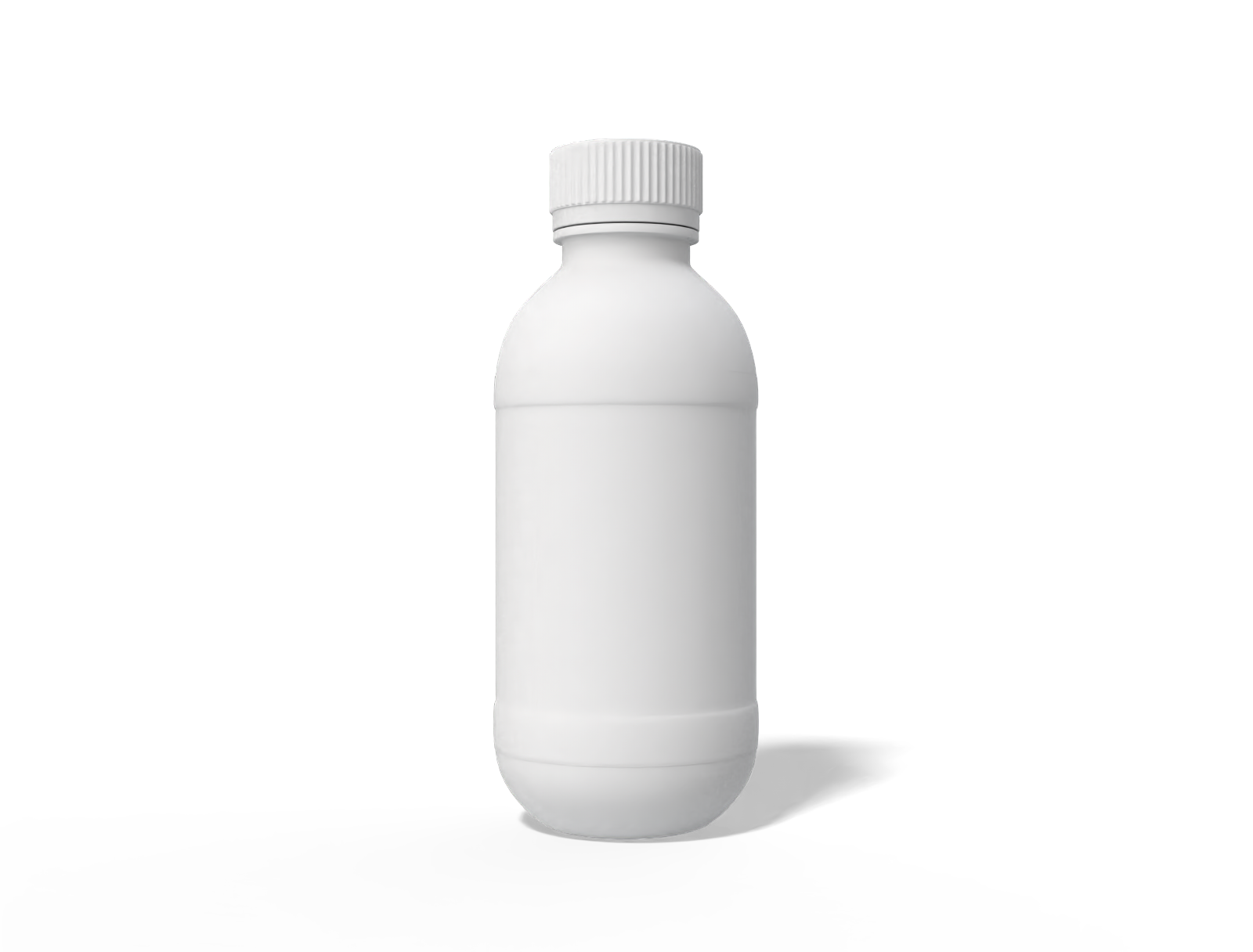 250 ml plastic water bottle — Clear glossy plastic