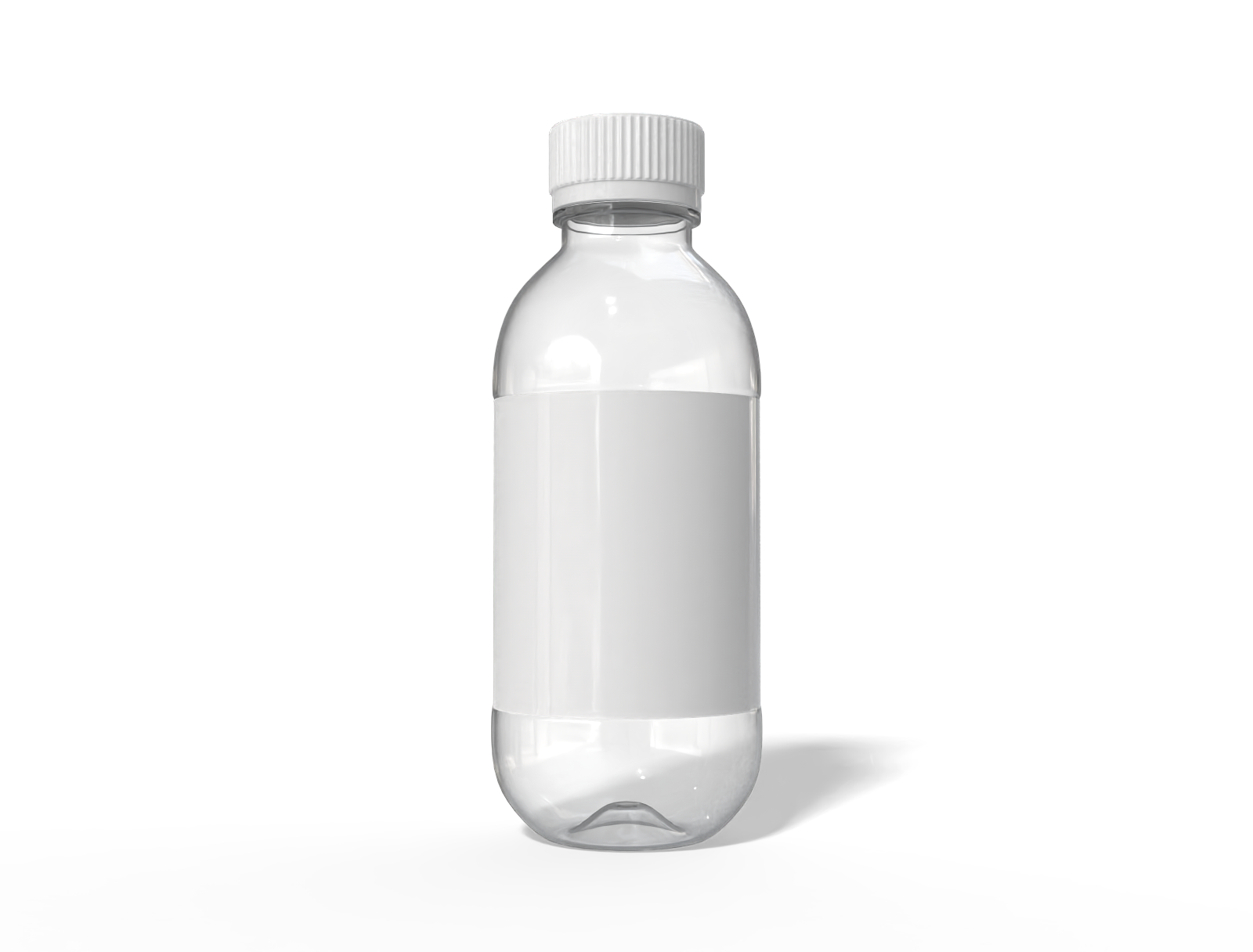 Juice bottle — Clear glossy plastic