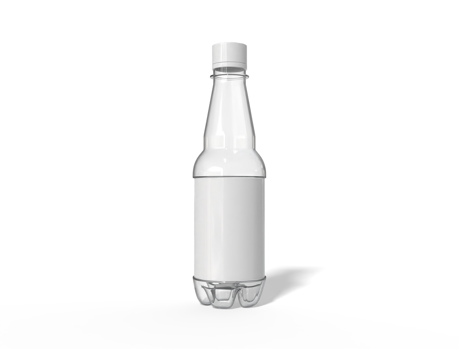 330 ml plastic drink bottle — Clear glossy plastic