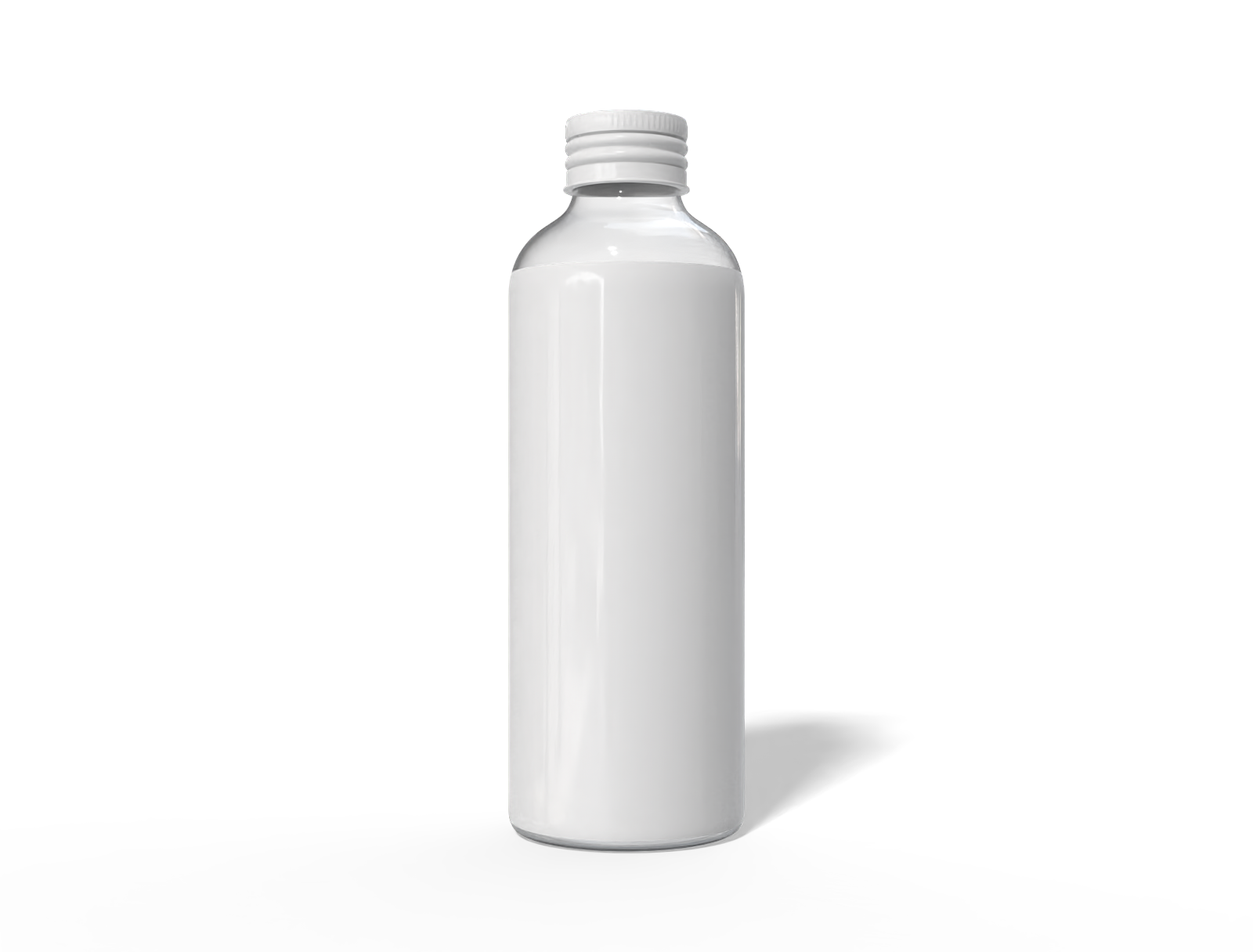 400 ml plastic water bottle — Clear glossy plastic