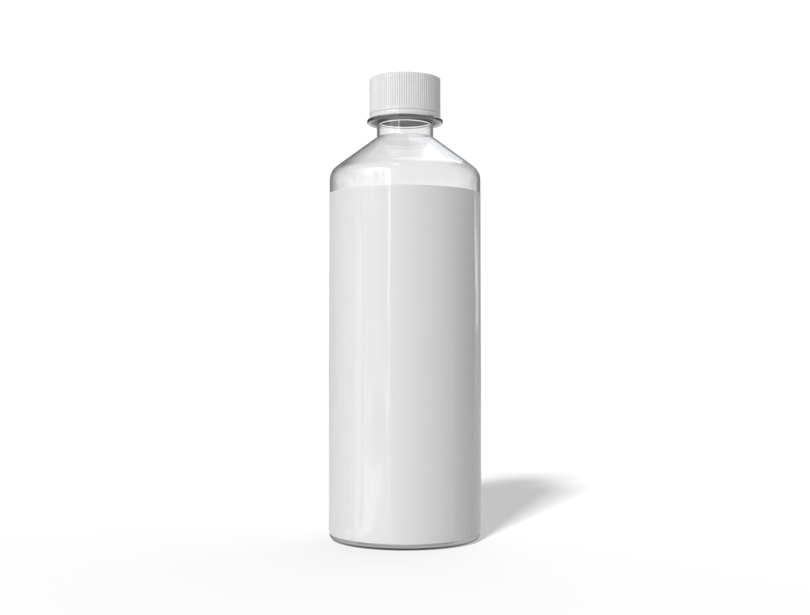 380 ml water bottle — Clear glossy plastic