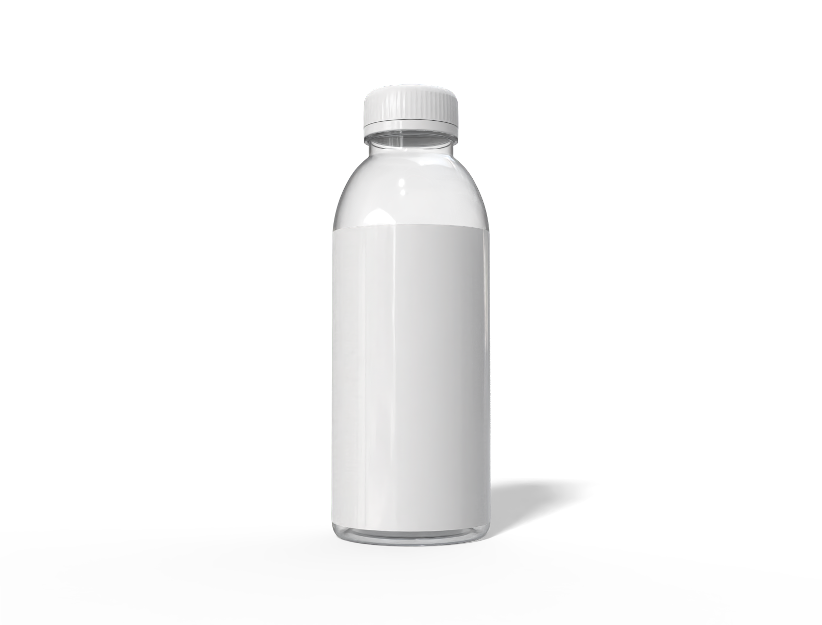 500 ml plastic milk bottle — Clear glossy plastic