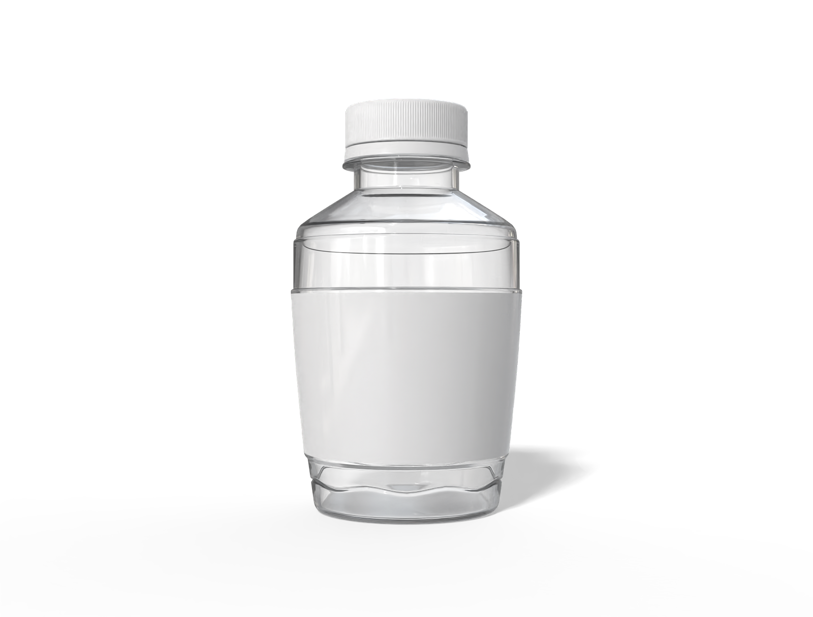 320 ml plastic water bottle — Clear glossy plastic