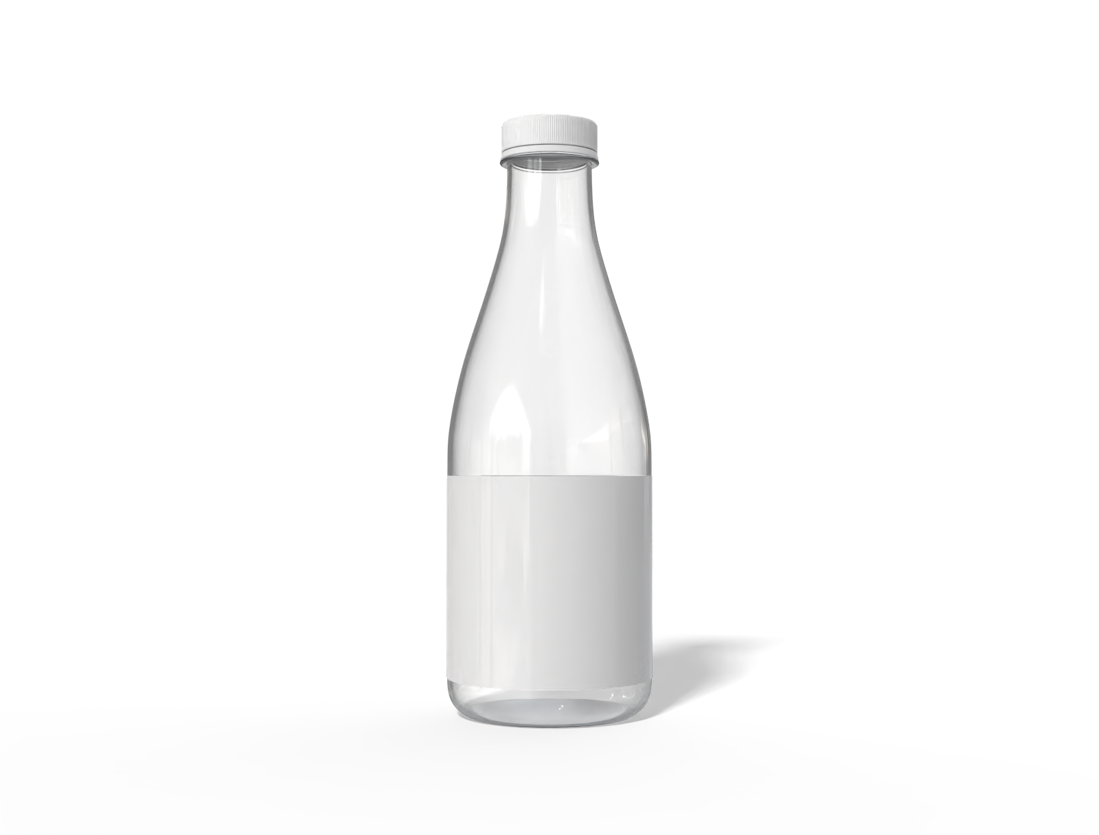 500 ml soda bottle — Clear glossy plastic