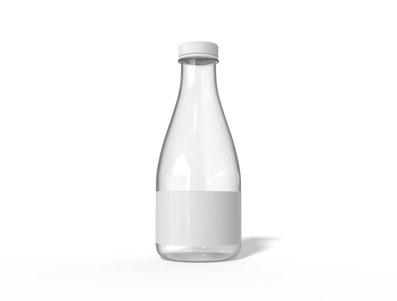 250 ml plastic bottle — Clear glossy plastic