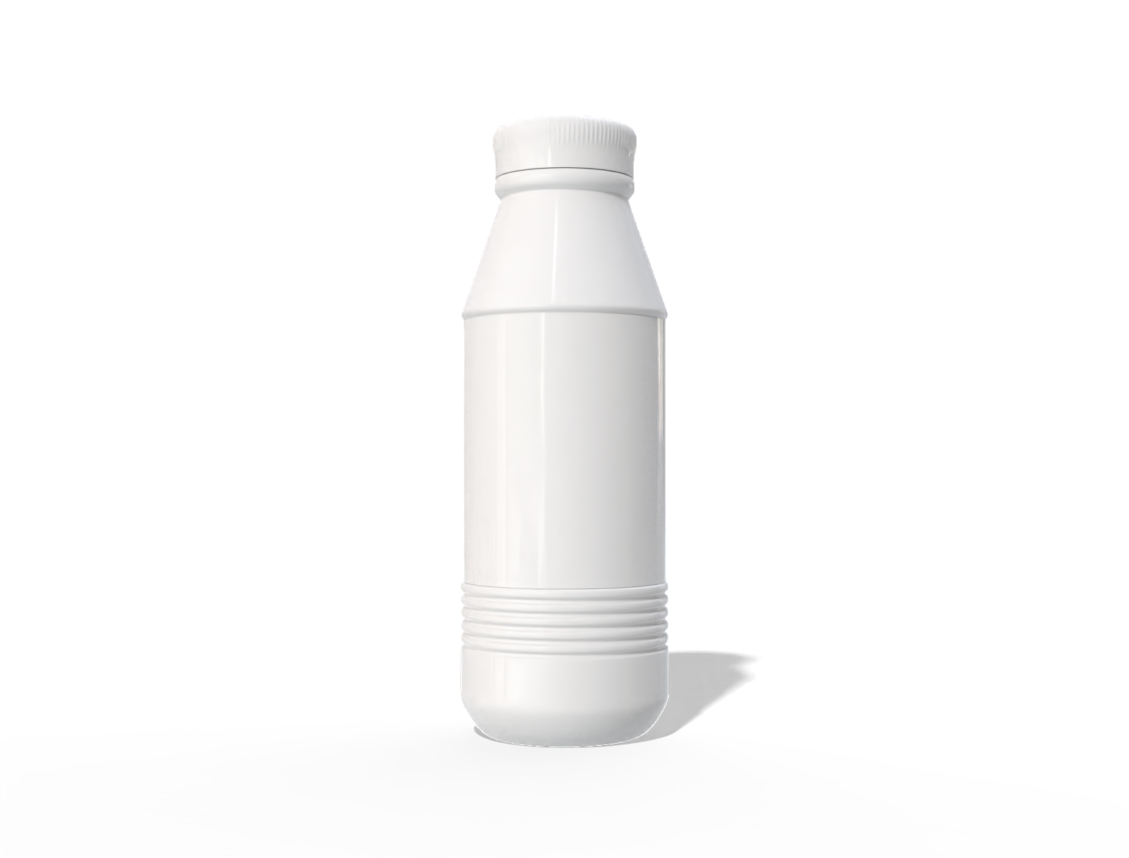 Milk bottle — Glossy plastic