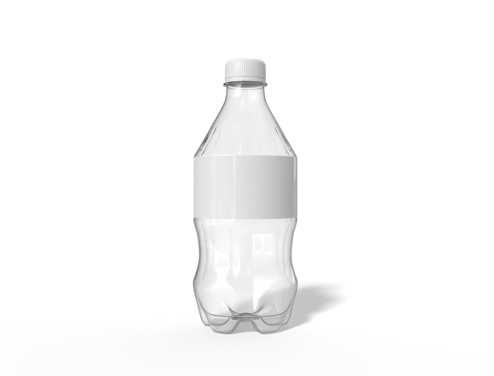 300 ml plastic soda bottle — Clear glossy plastic