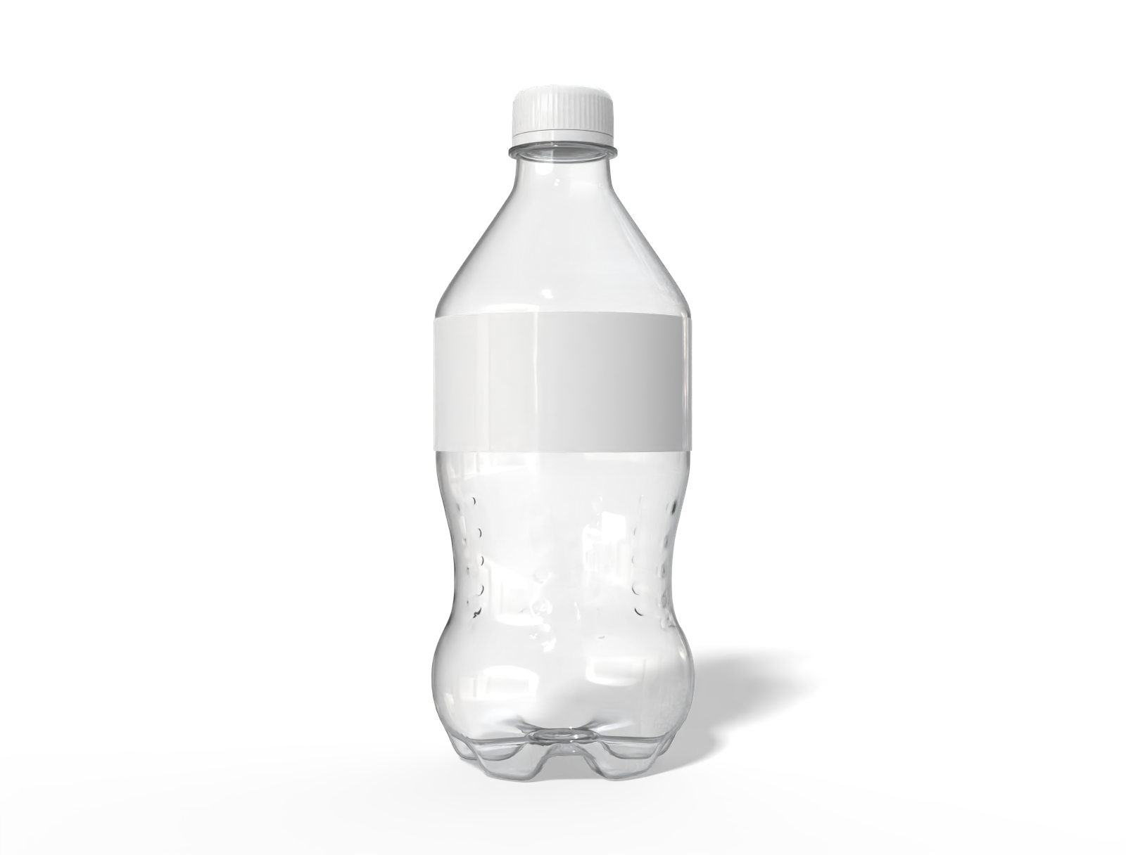 300 ml plastic drink bottle — Clear glossy plastic