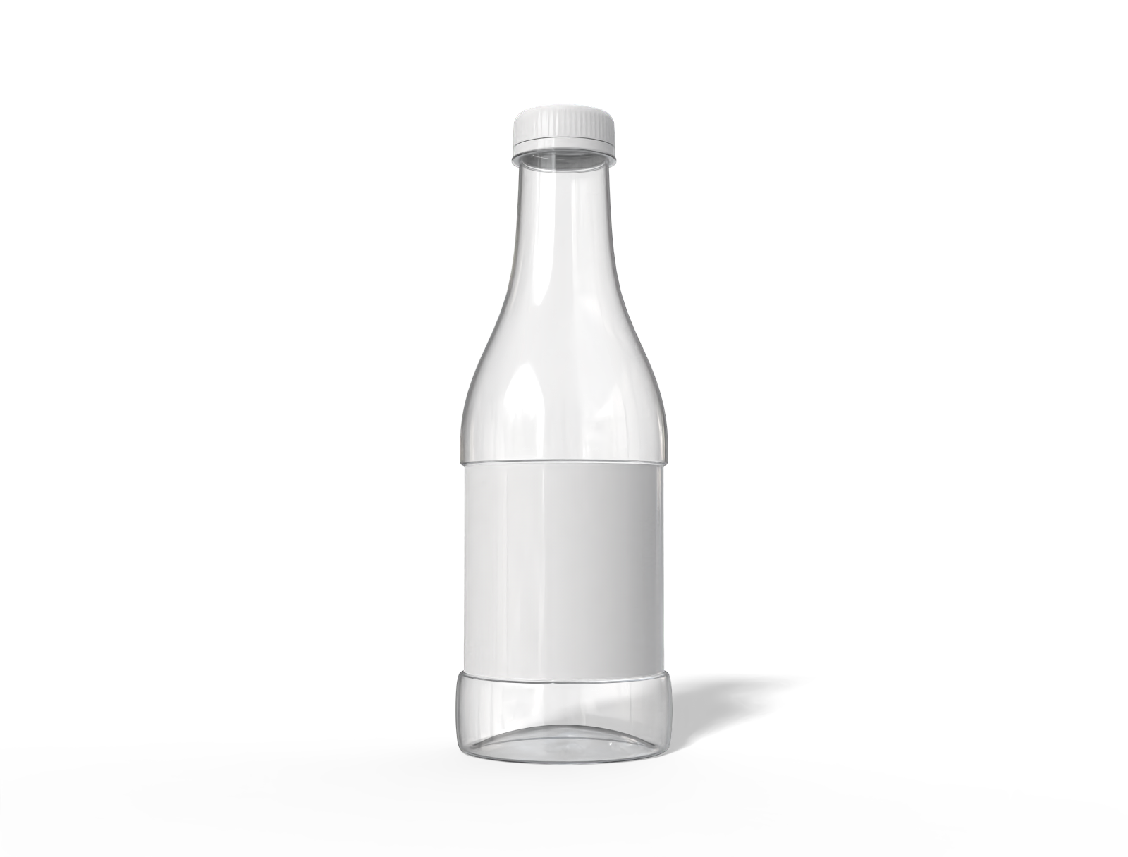 300 ml water bottle product — Clear glossy plastic