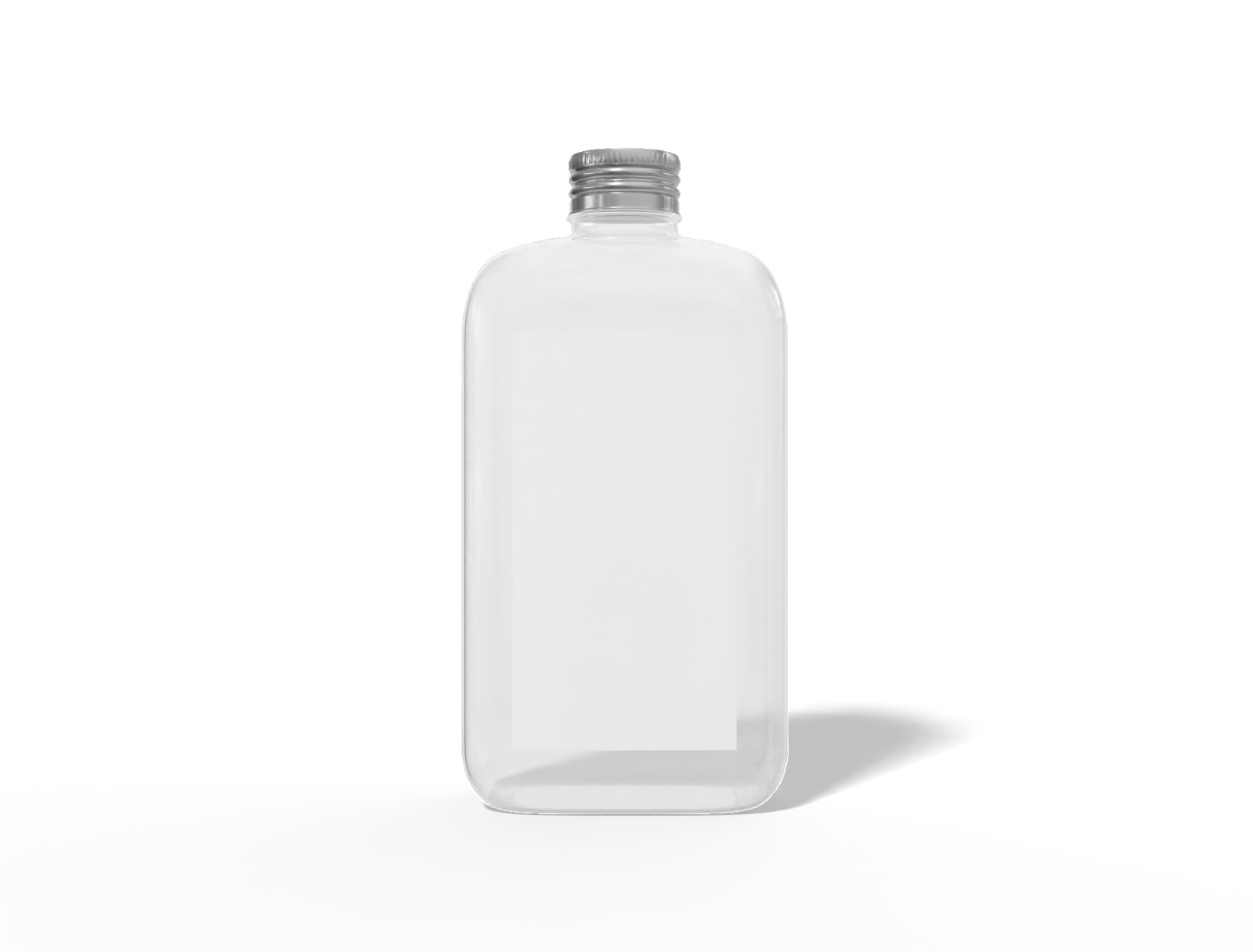 500 ml clear plastic bottle — Clear glossy plastic
