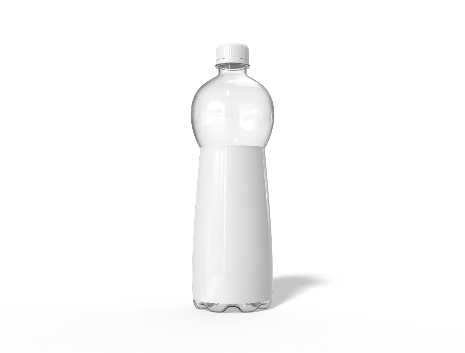 250 ml plastic bottle — Clear glossy plastic
