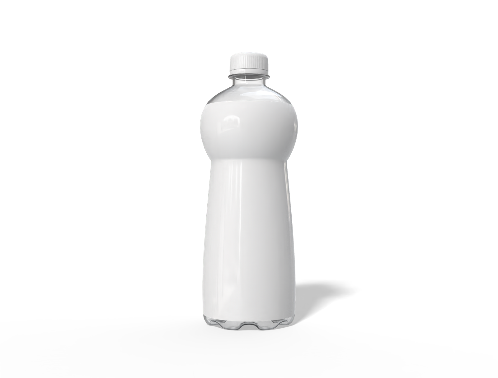 Plastic water bottle — Clear glossy plastic