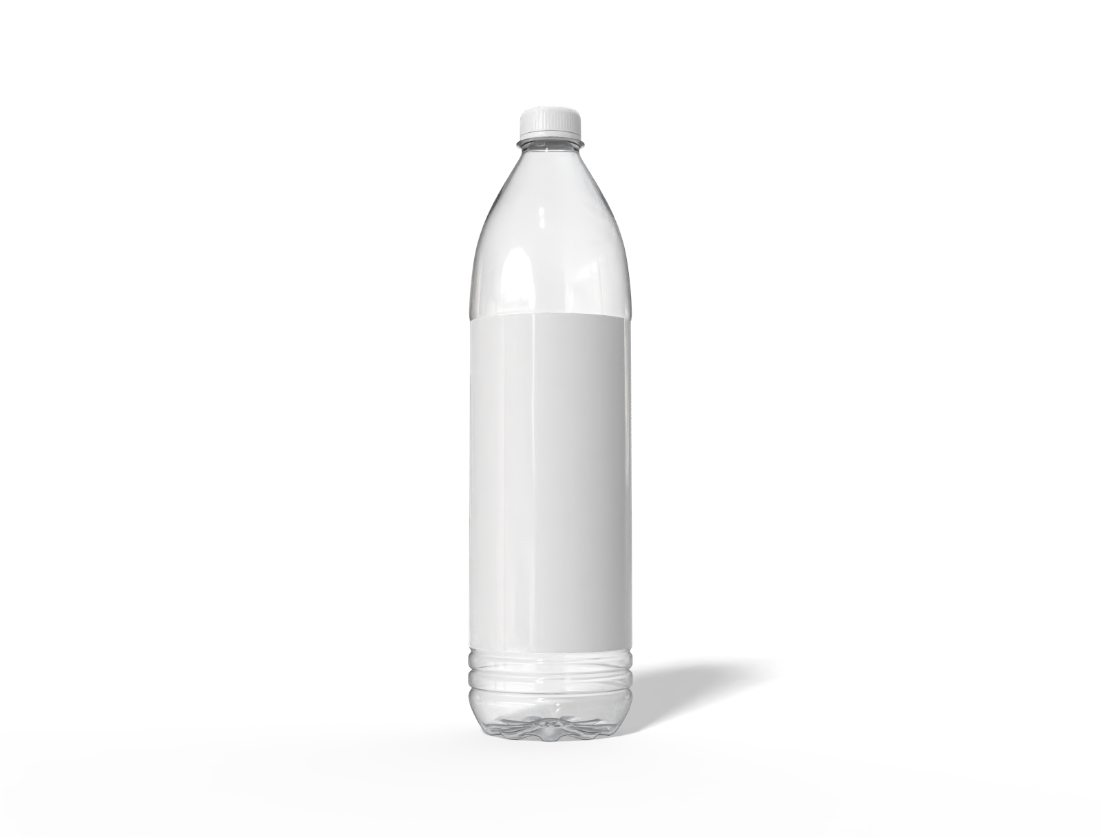 500 ml plastic bottle — Clear glossy plastic