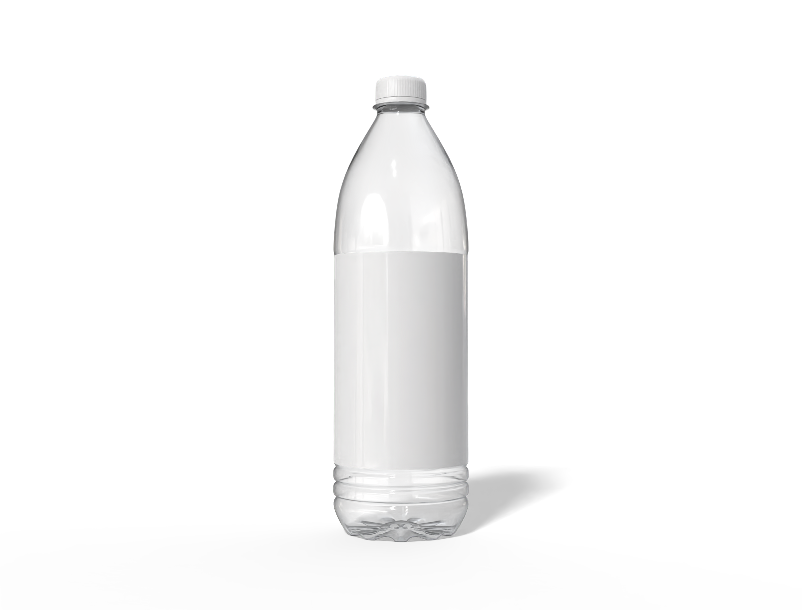 400 ml plastic water bottle — Clear glossy plastic