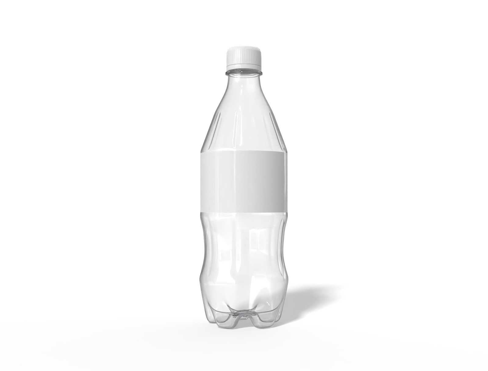 1.25 L plastic soda bottle — Clear glossy plastic