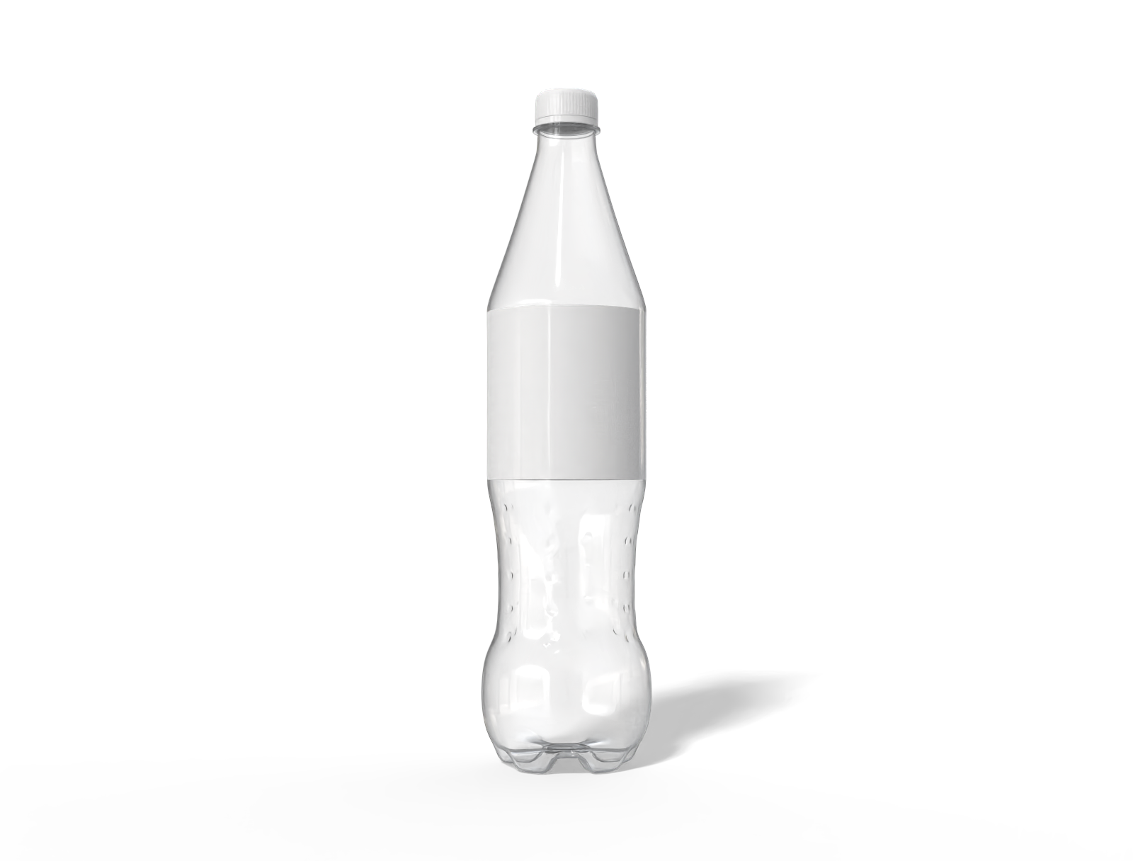 500 ml plastic water bottle — Clear glossy plastic