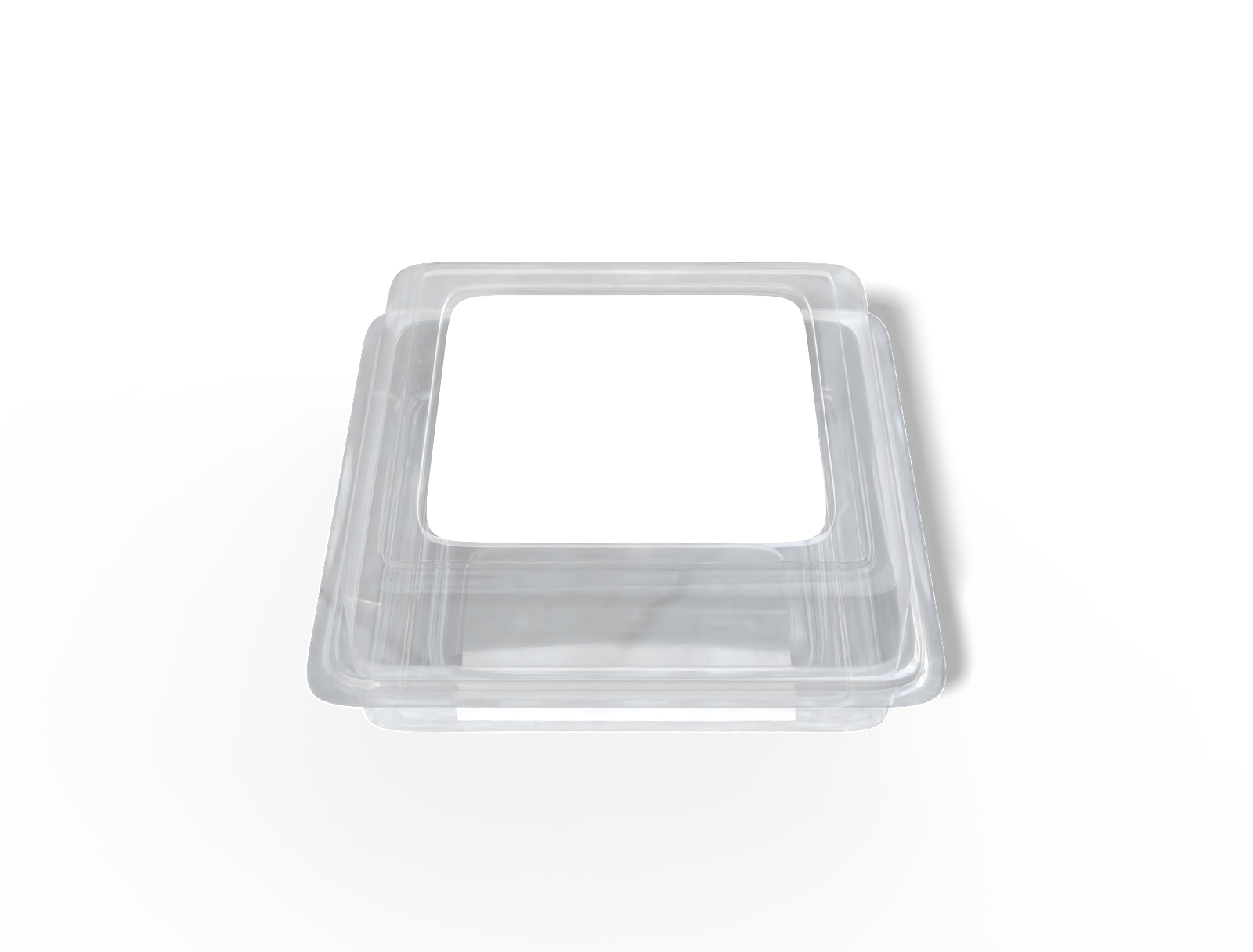 Plastic box clean container — Clear glossy plastic