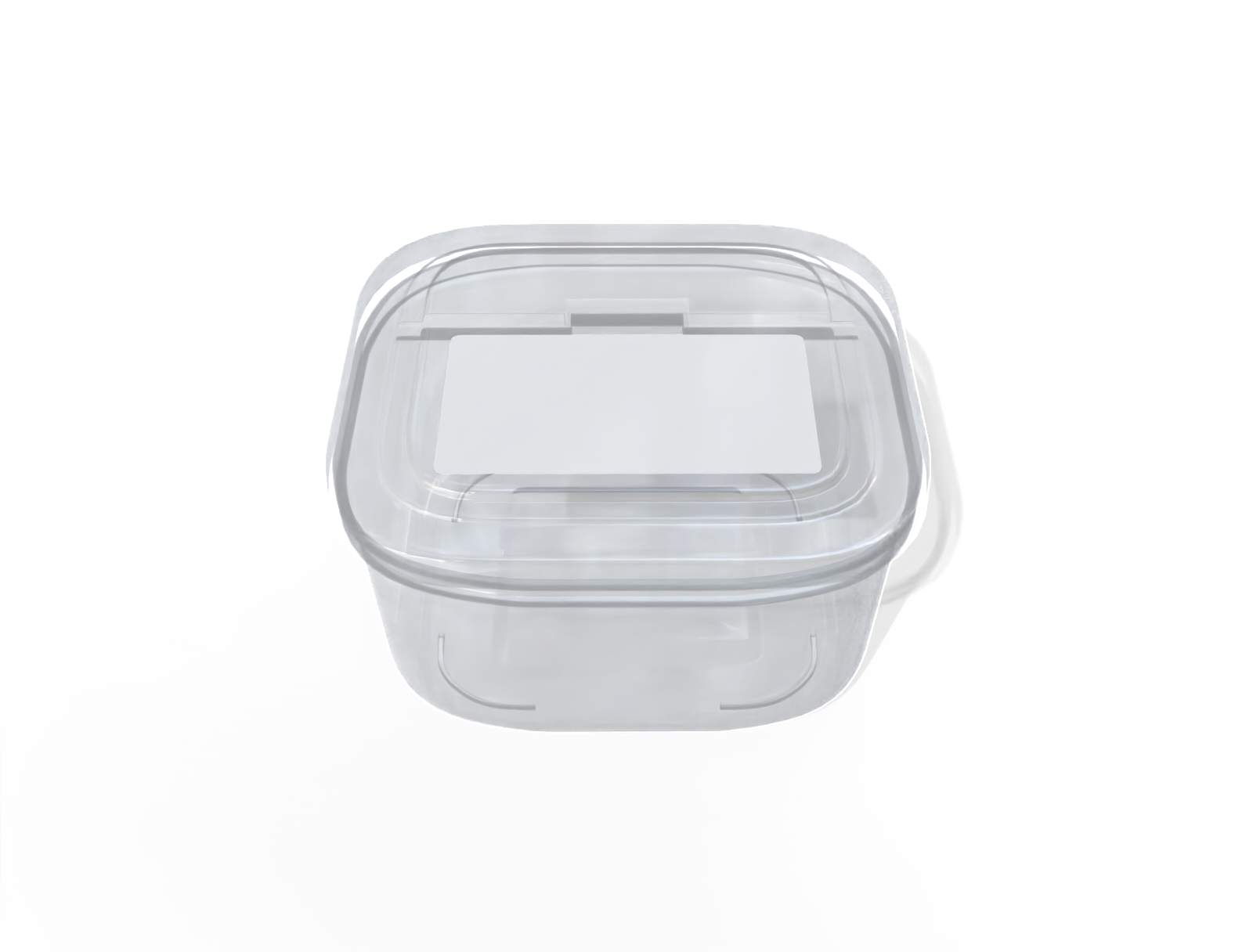 Clear plastic box — Clear glossy plastic