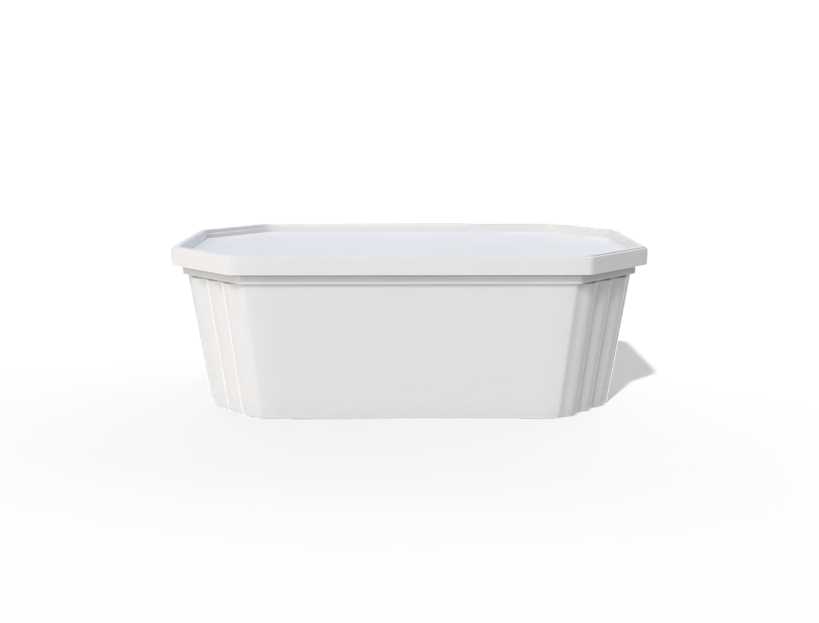 Plastic box with lid — Glossy plastic
