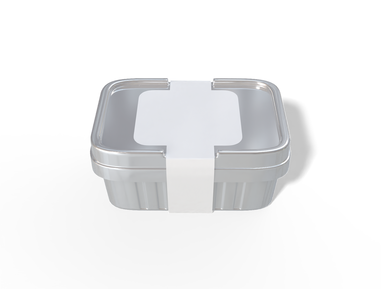 110 ml plastic box with lid — Glossy plastic