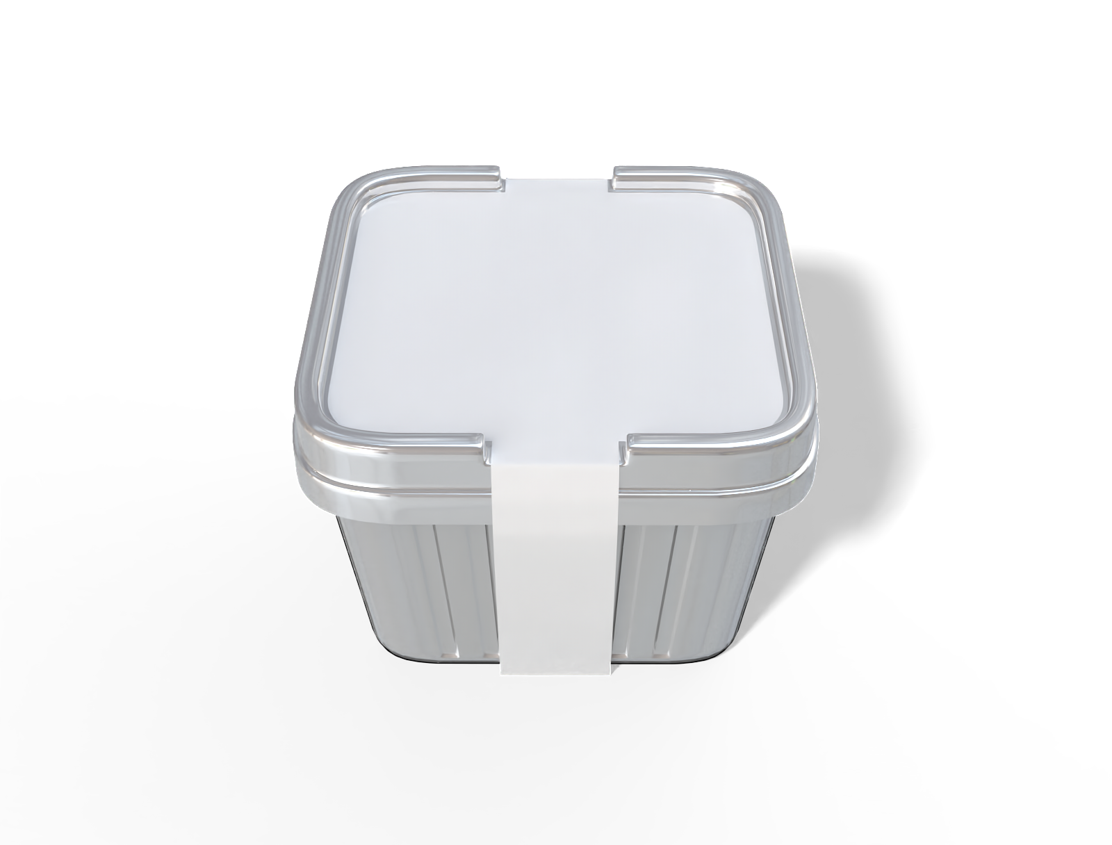 150 ml plastic square box — Glossy plastic