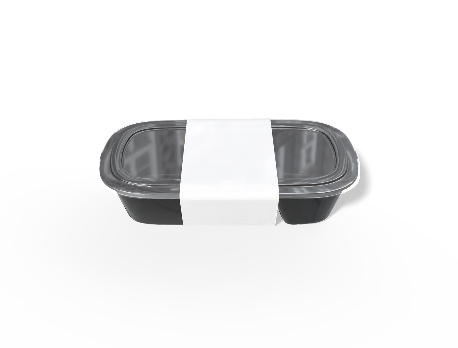 Plastic food container — Clear glossy plastic