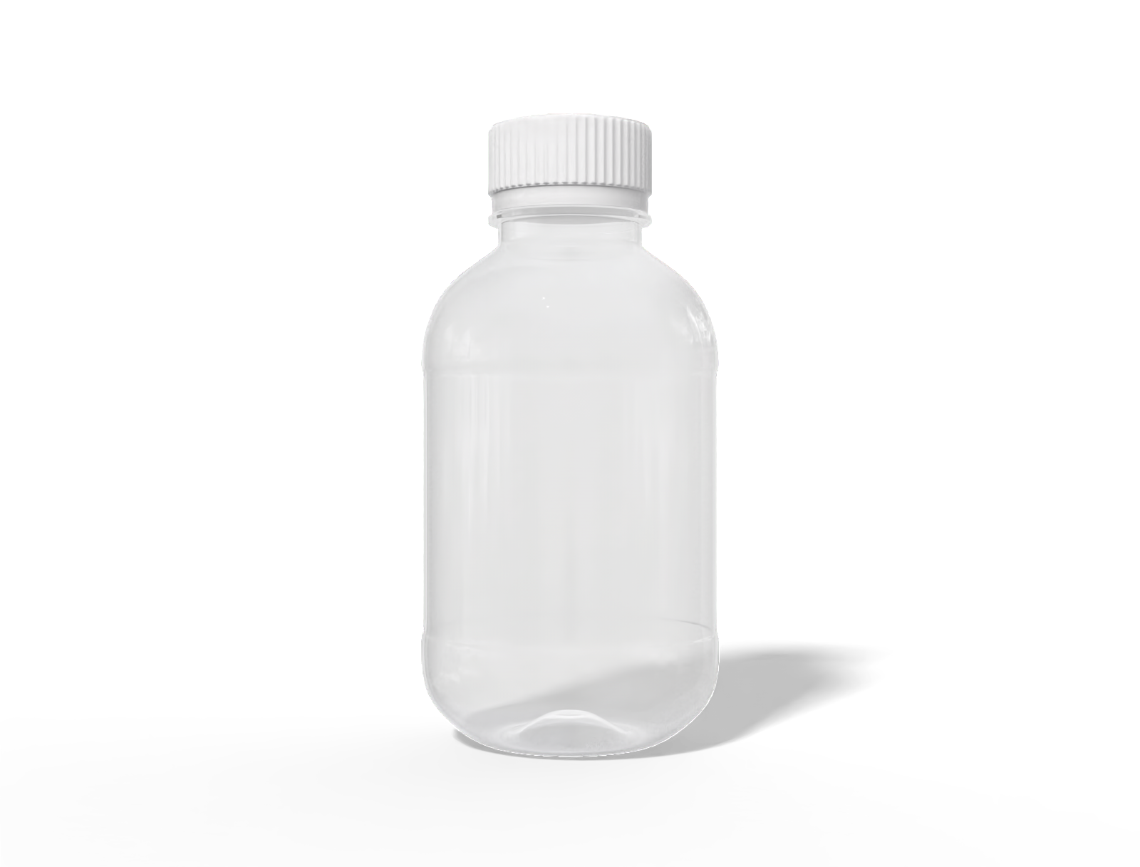 260 ml coffee bottle — Clear glossy plastic