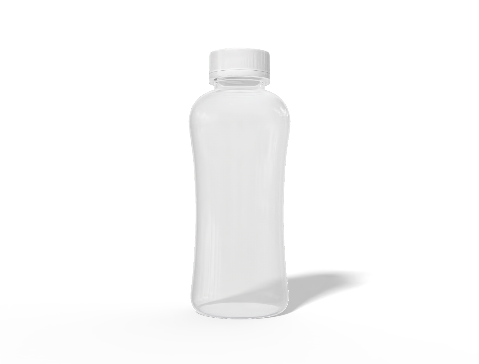 435 ml coffee bottle — Clear glossy plastic
