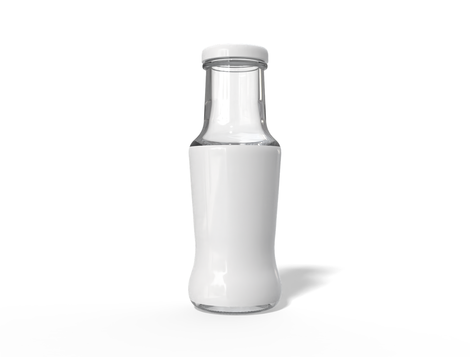 Clear sauce bottle — Glossy glass