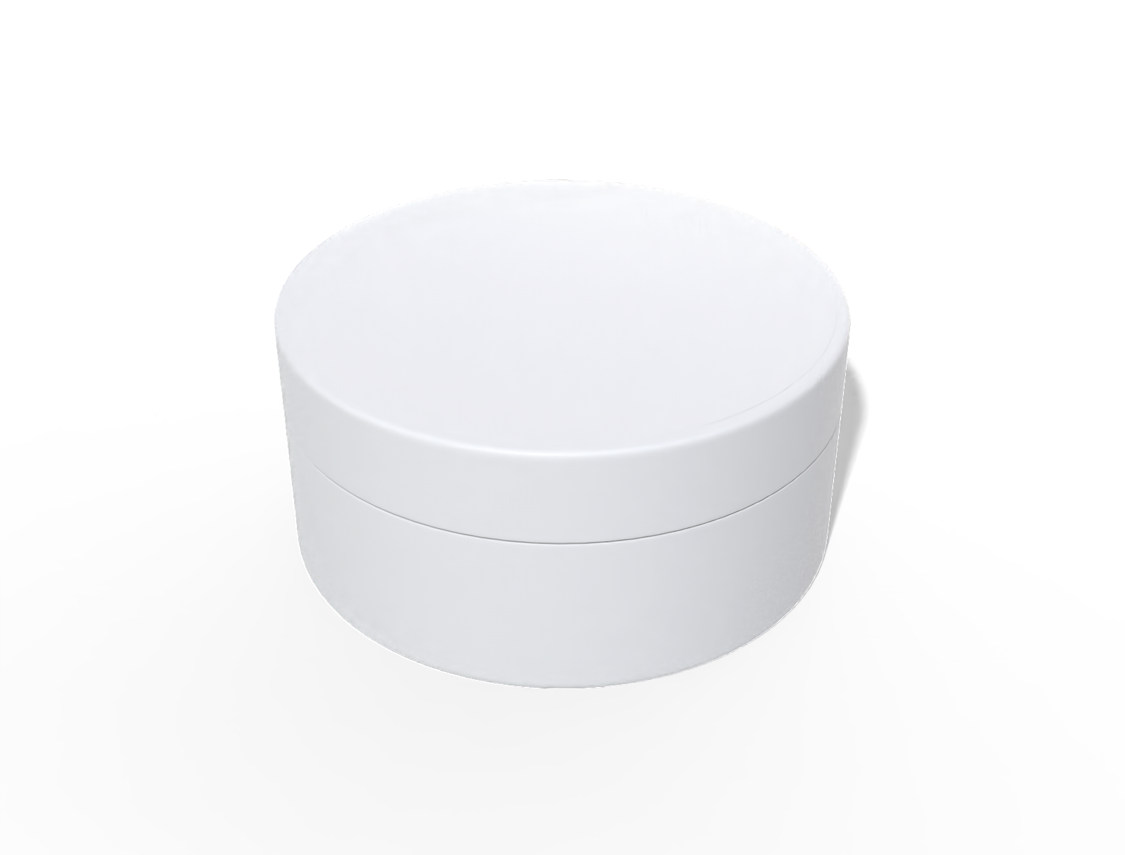 Plastic cosmetic round box — Glossy plastic