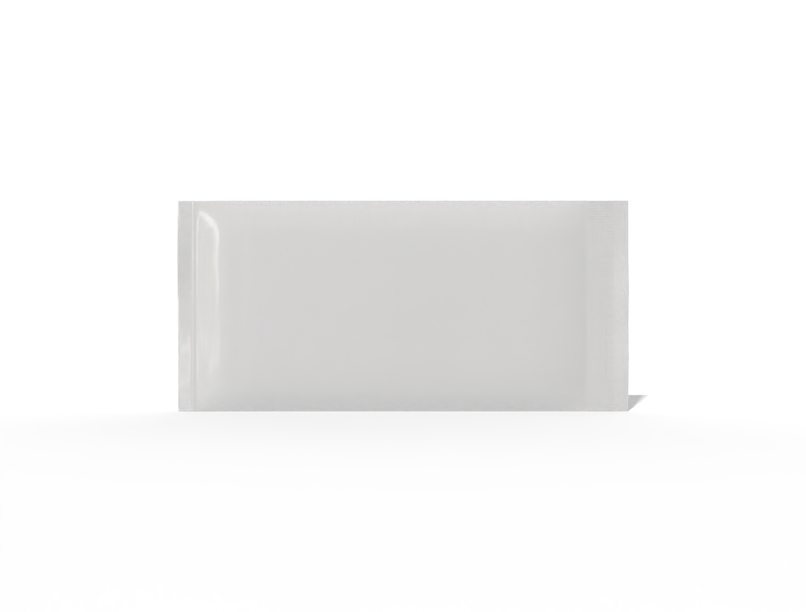 22 × 10 back-seal cosmetic pouch — Glossy plastic