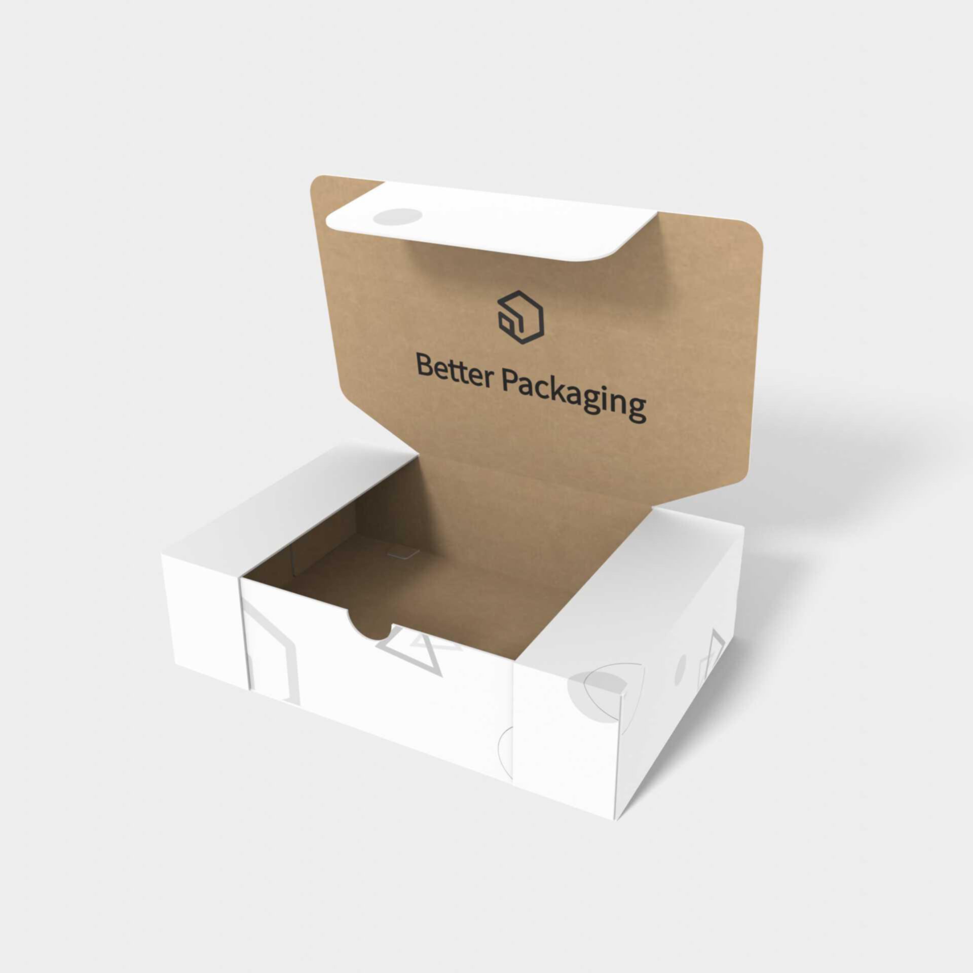 Flip top boxes semi-sealed lock inserts — Corrugated board