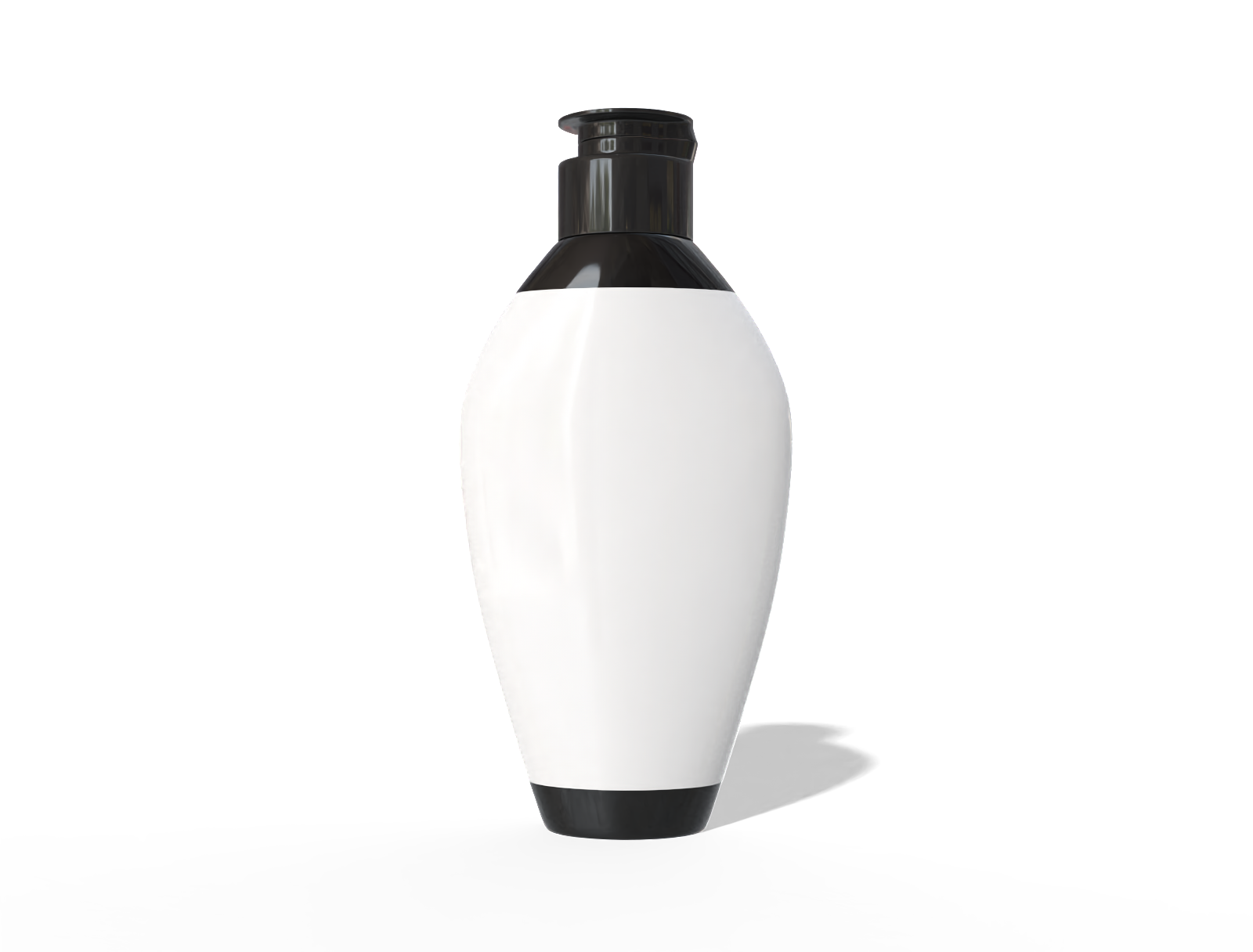 300 ml black shampoo bottle — Glossy plastic