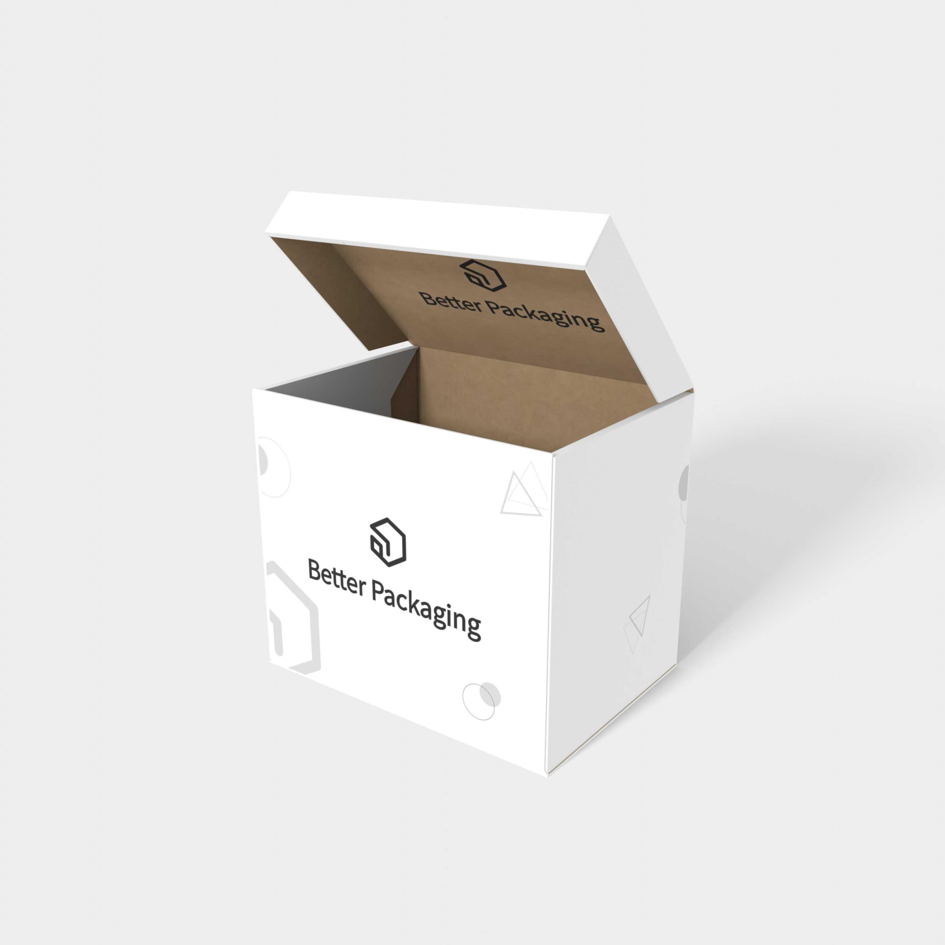 Flip top box with auto lock bottom — Corrugated board